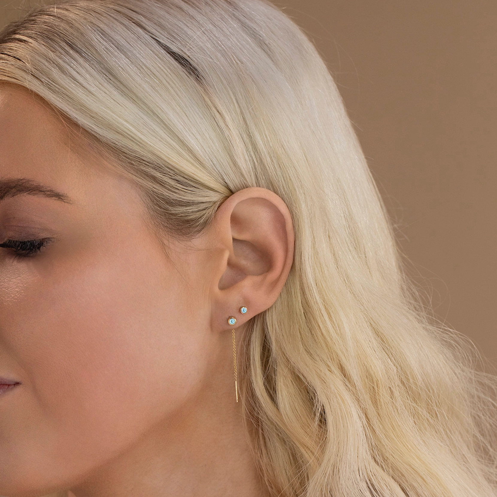 Birthstone Stud - Aquamarine (March)