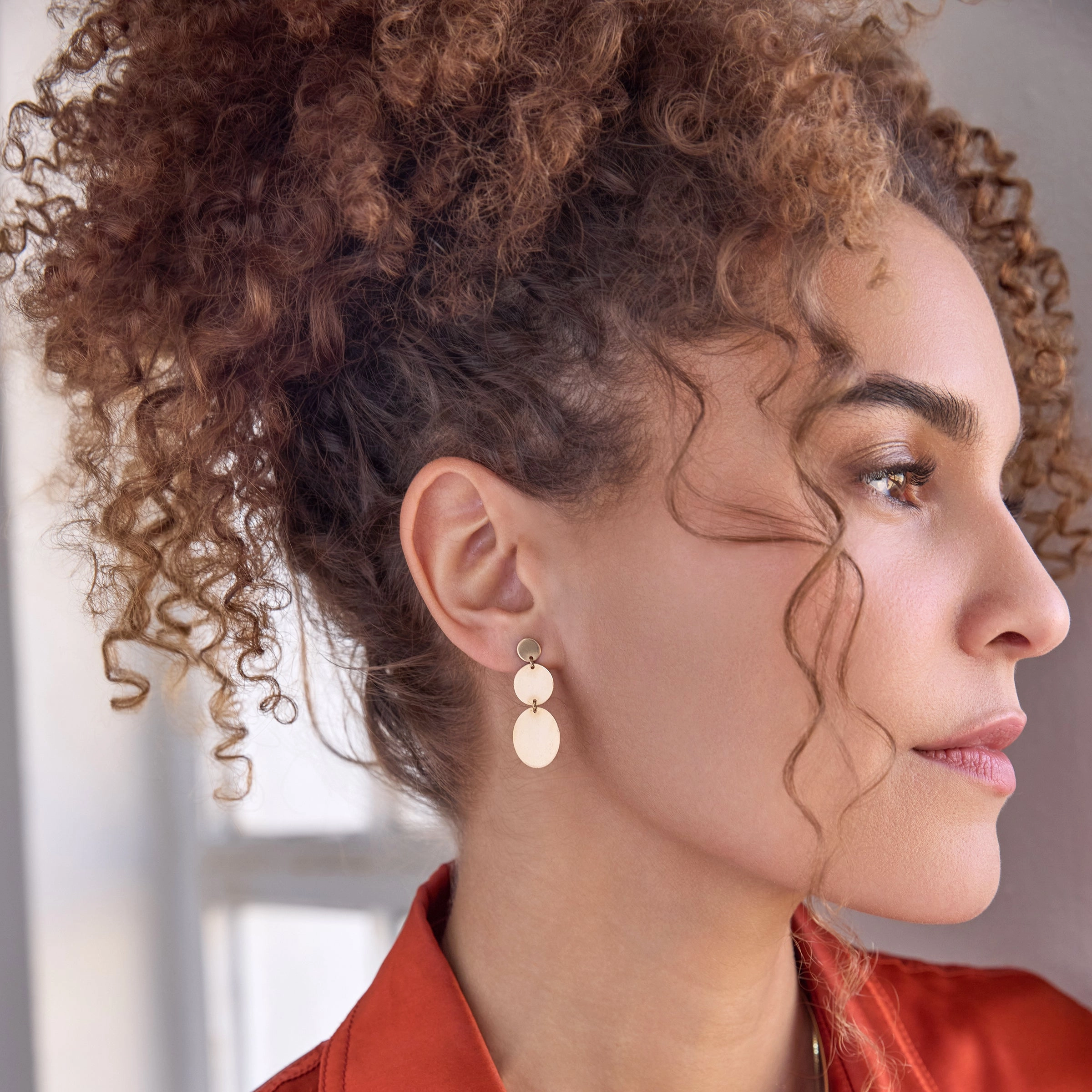 Cascading Solid Eclipse Earring