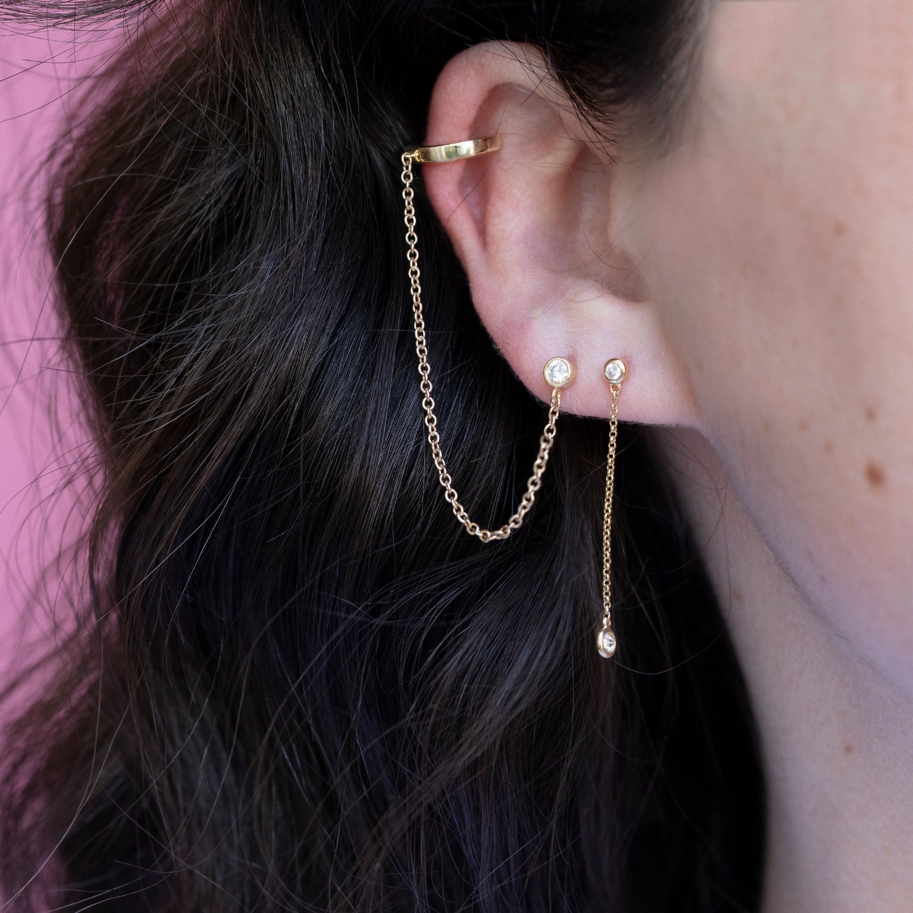Coupling Ear Cuff   Stud