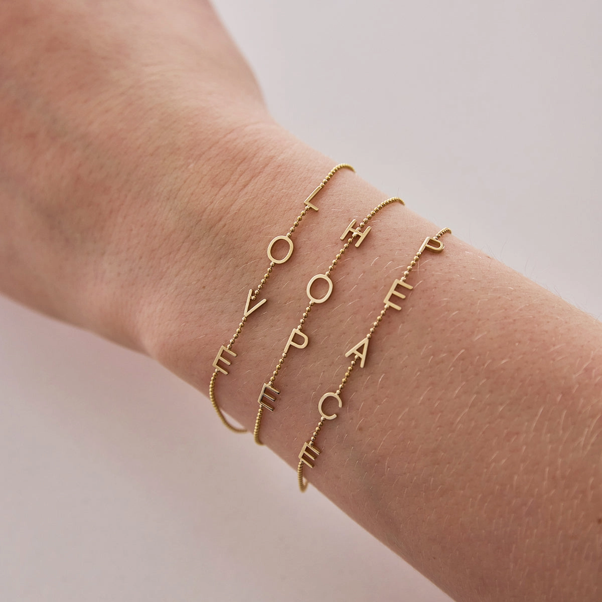 Custom Gold Bracelet - 4 Letters
