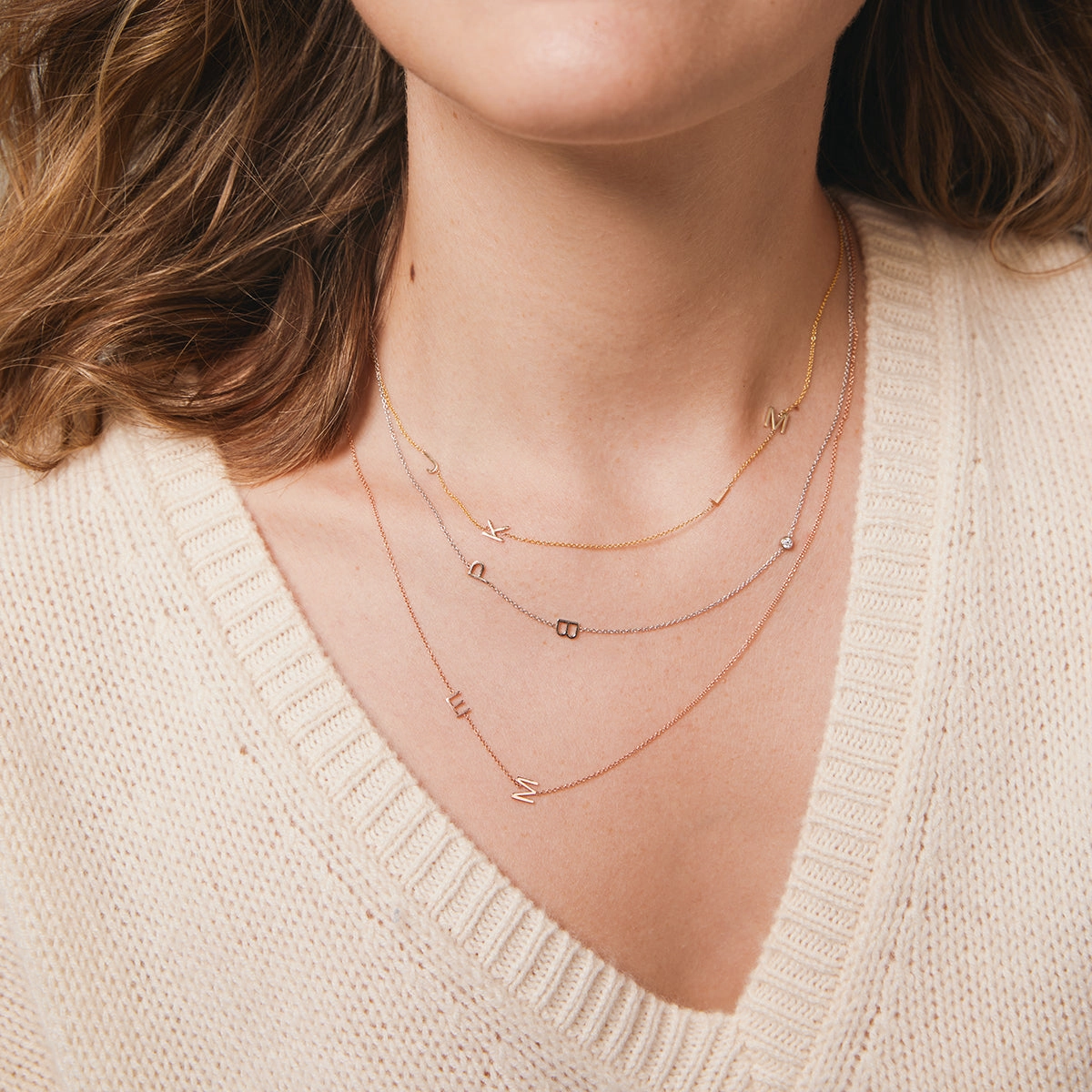 Custom Gold Necklace - 2 Letters