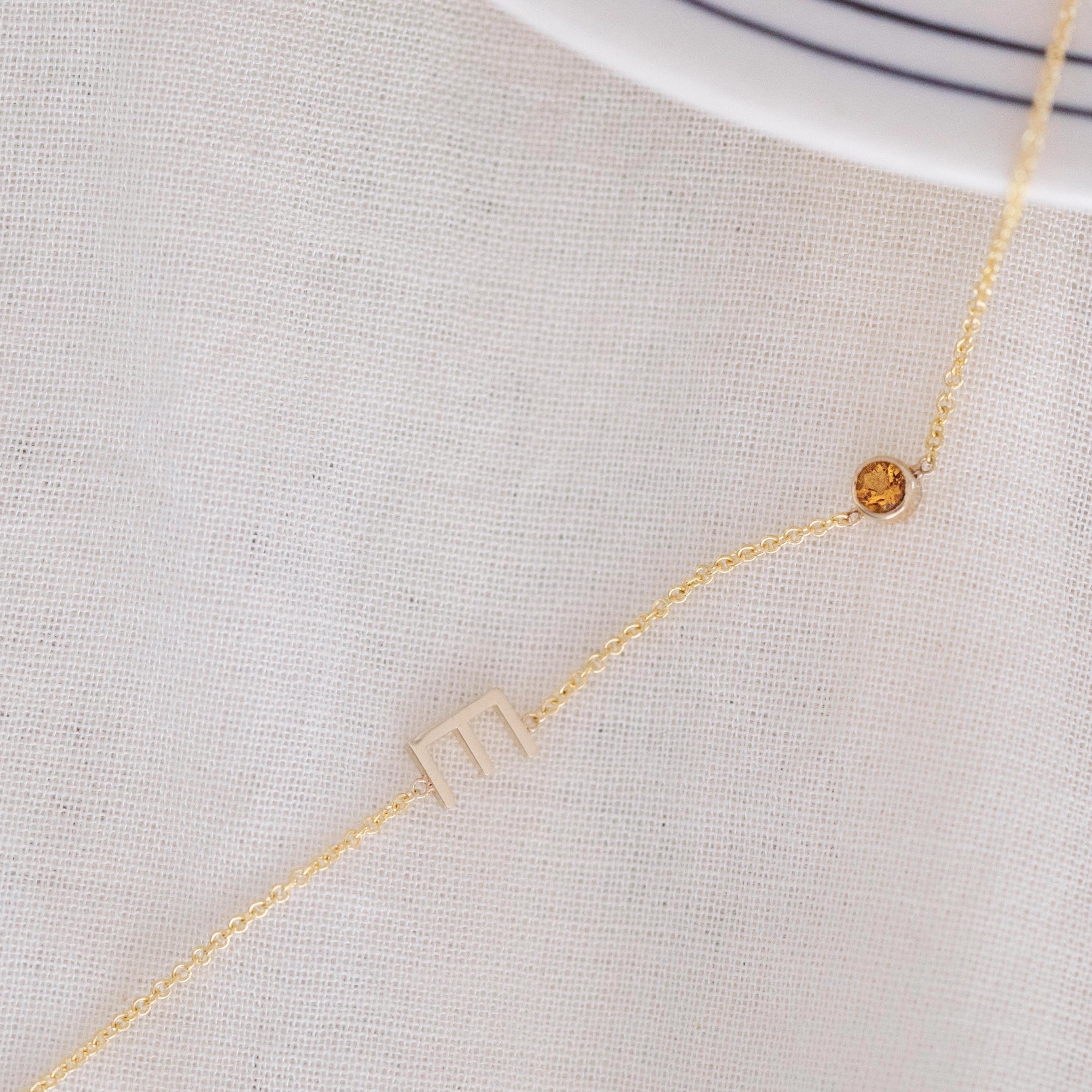 Custom Gold Necklace - 2 Letters