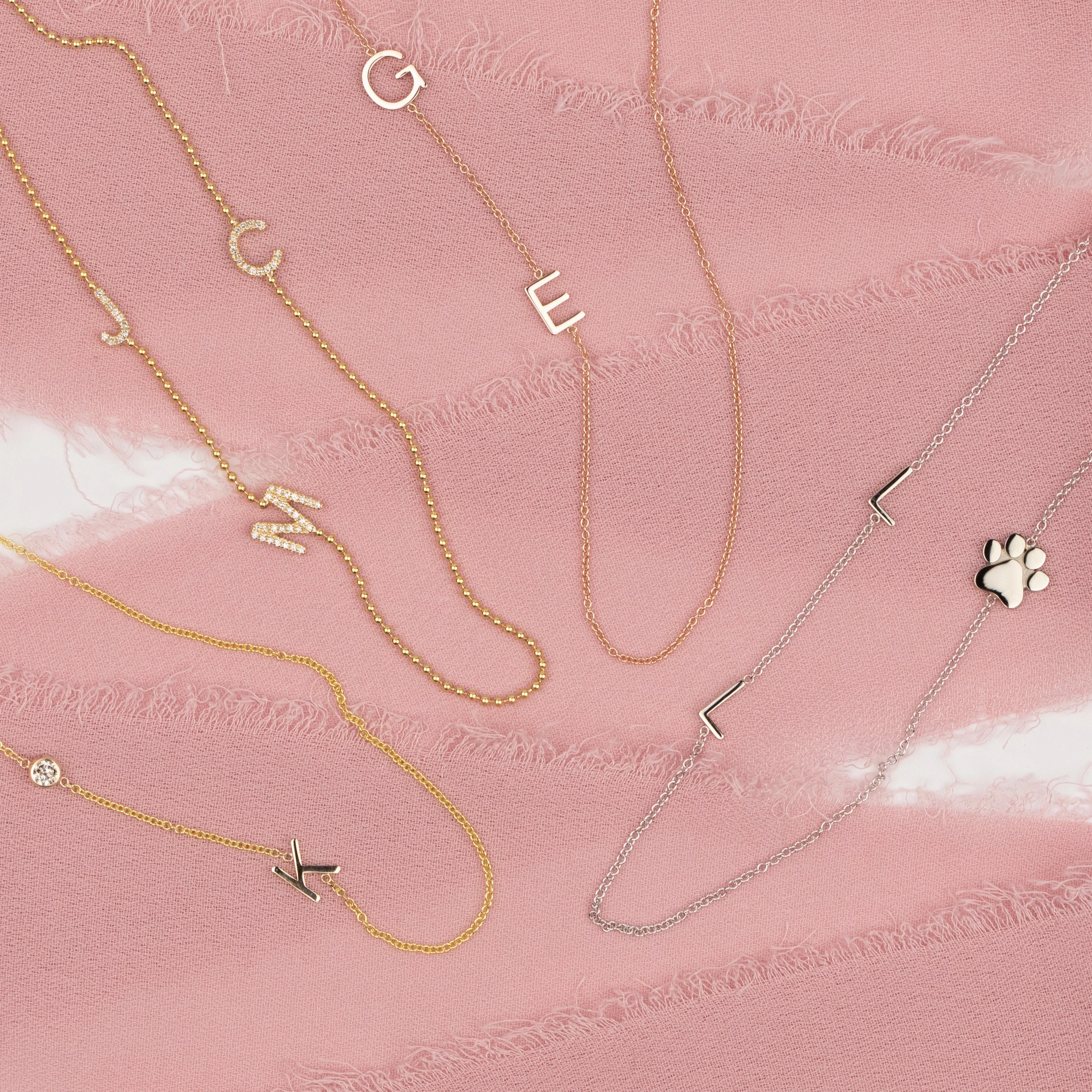 Custom Gold Necklace - 2 Letters