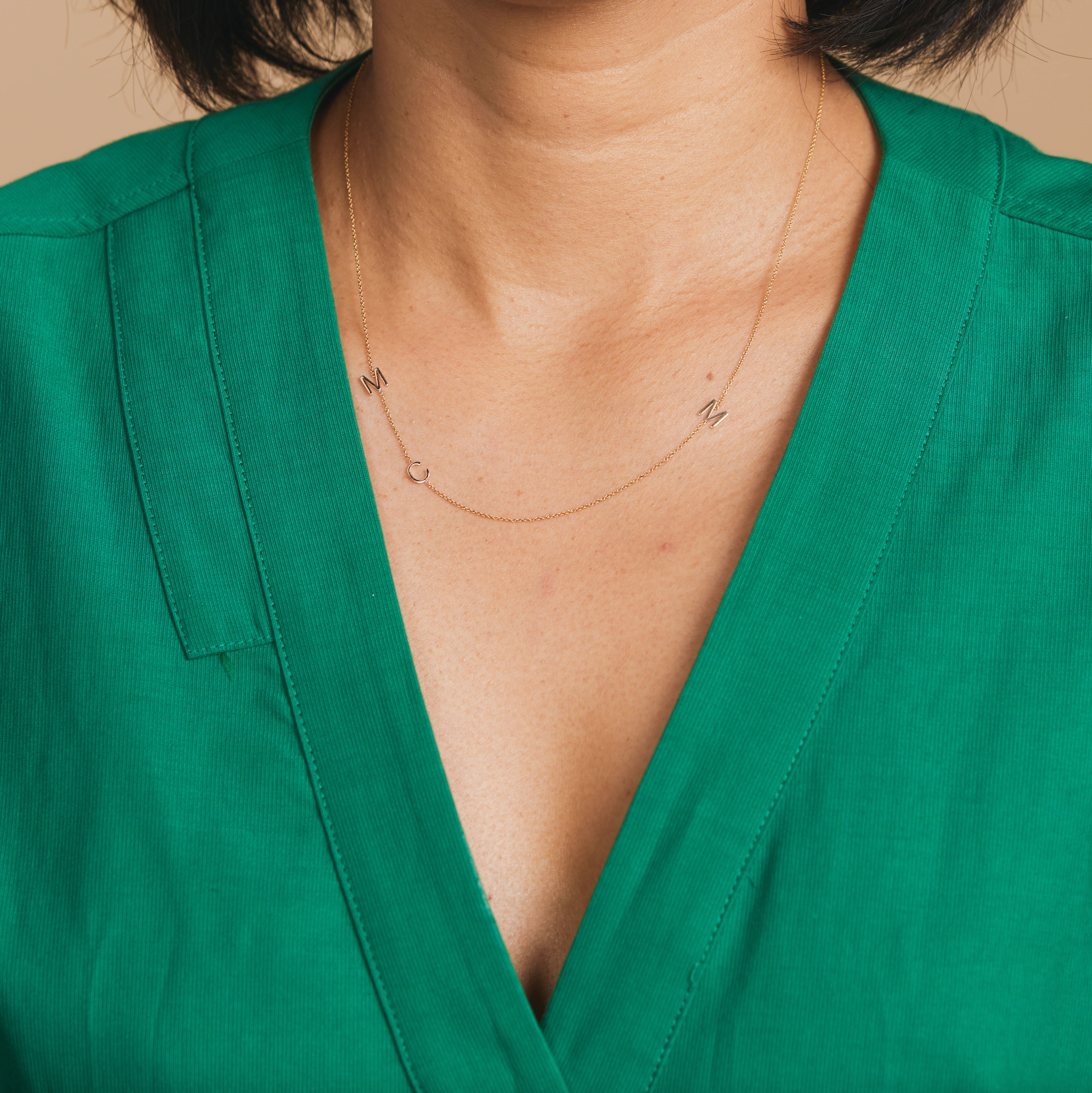 Custom Gold Necklace - 3 Letters
