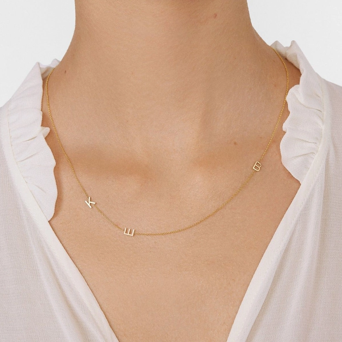 Custom Gold Necklace - 3 Letters
