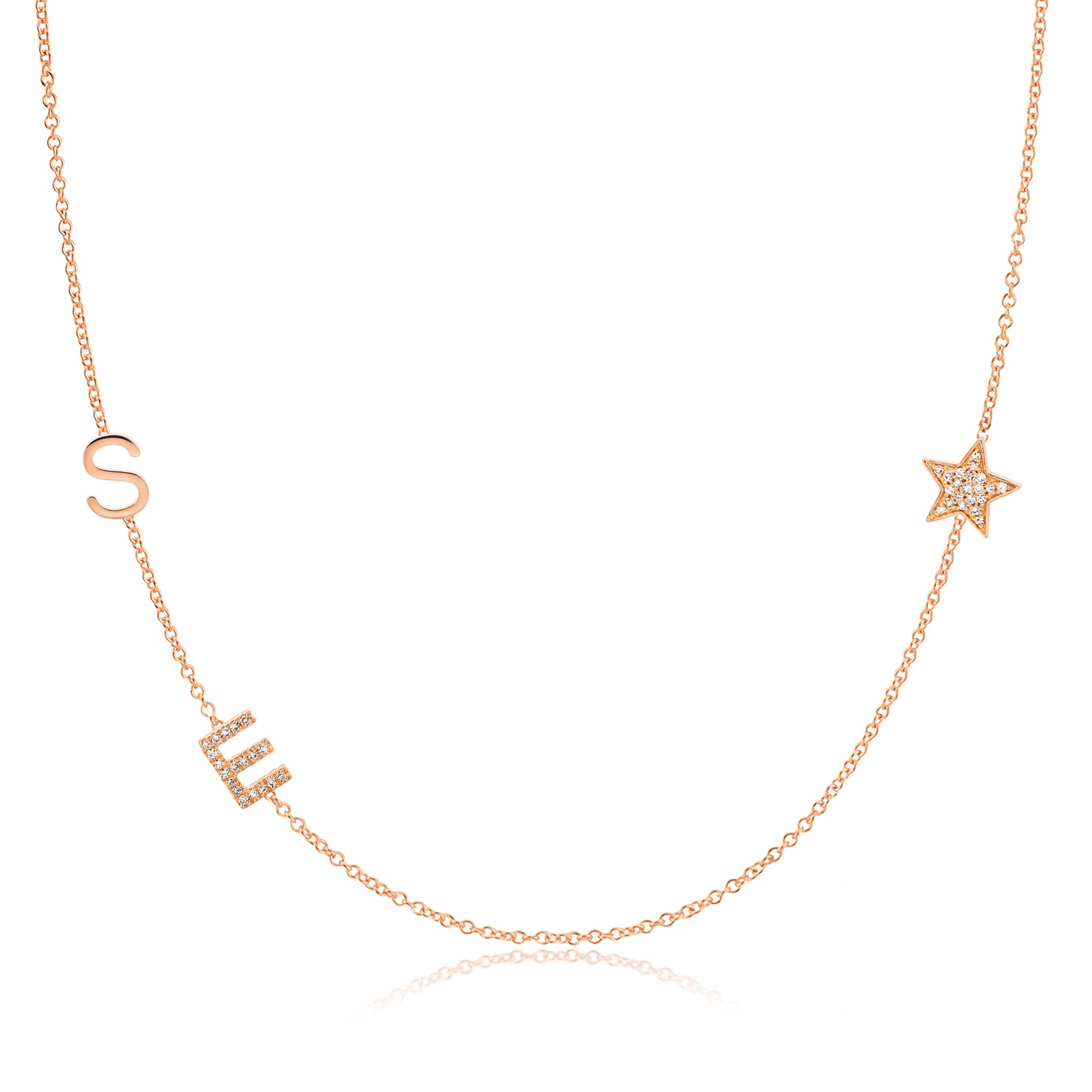 Custom Gold Necklace - 3 Letters