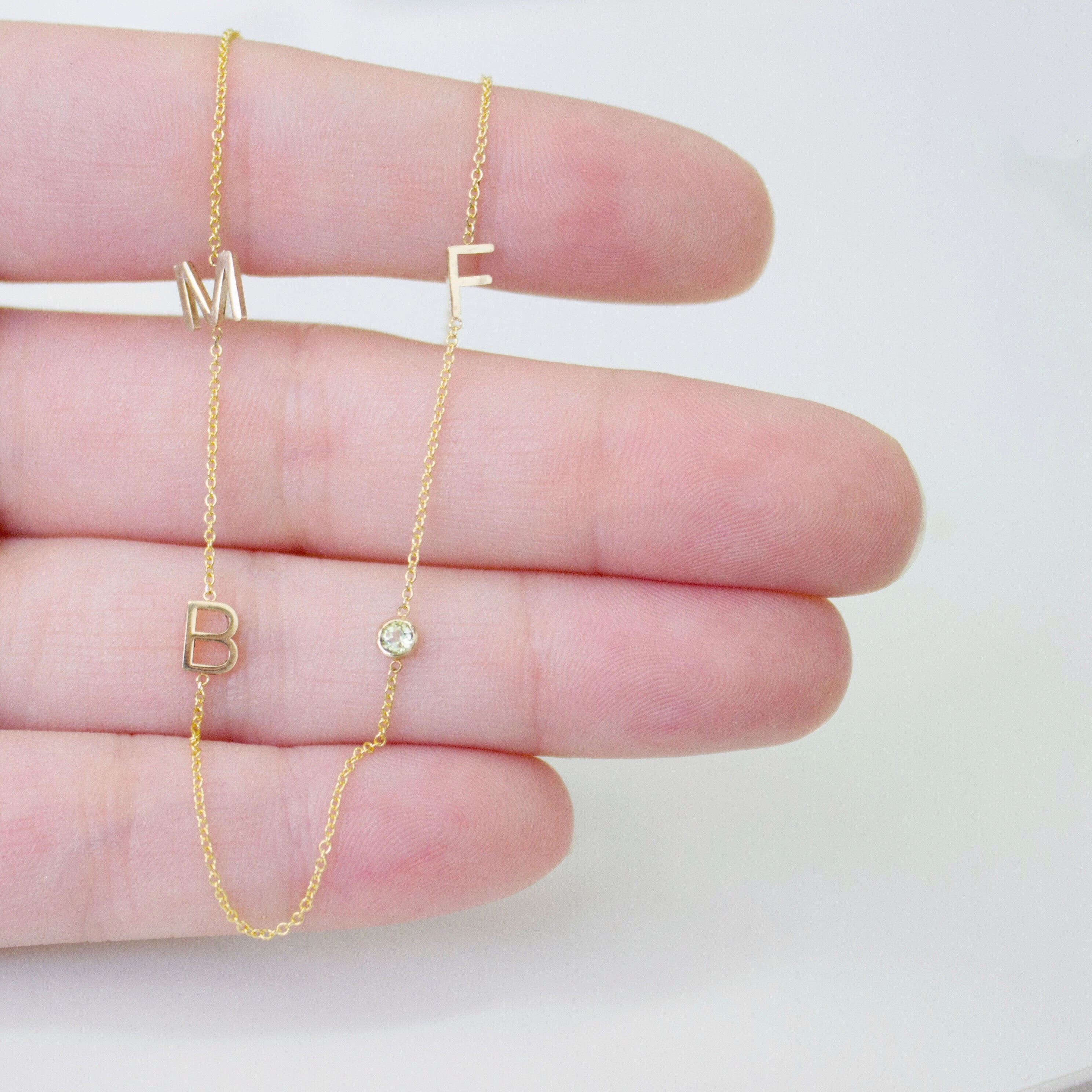 Custom Gold Necklace - 4 Letters
