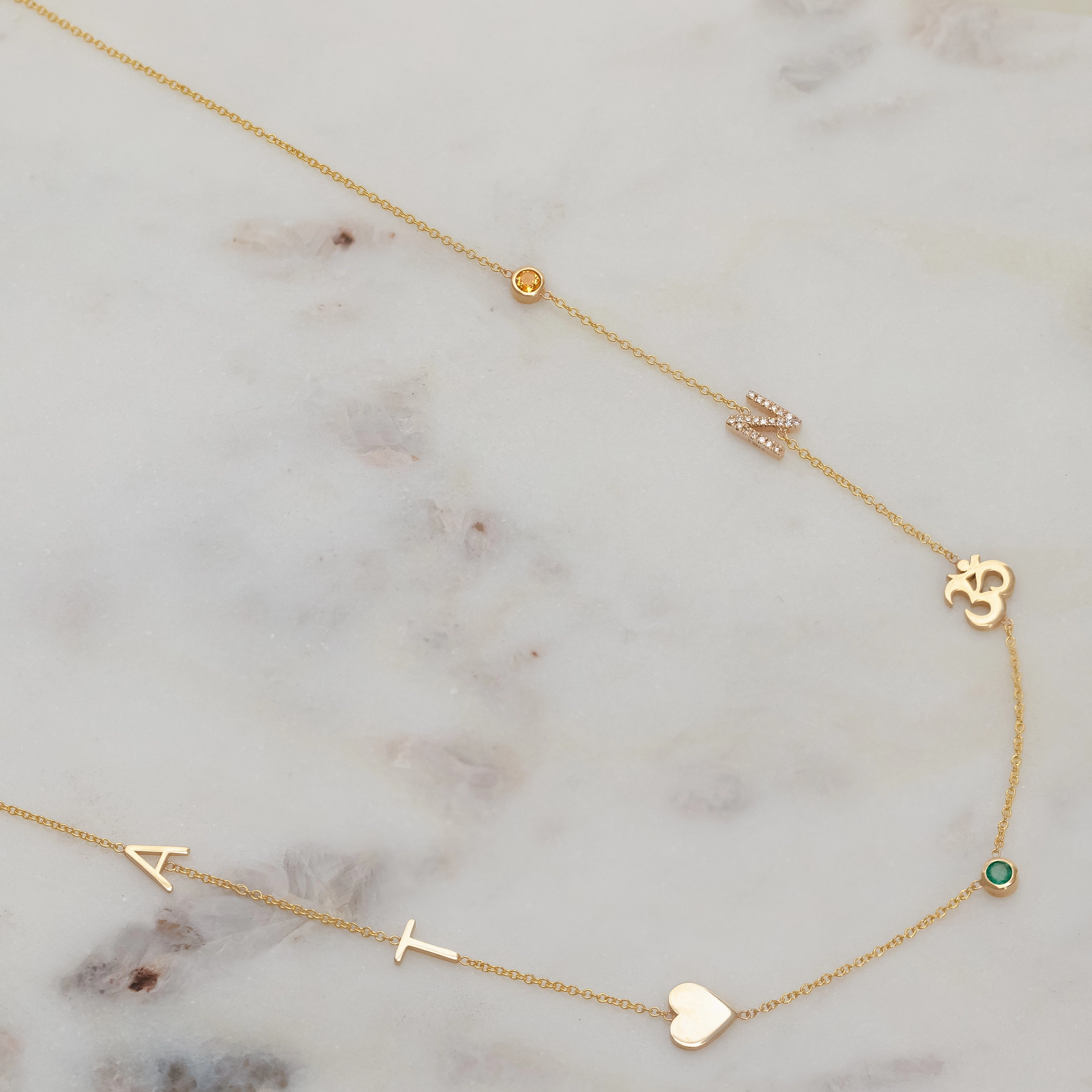 Custom Gold Necklace - 7 Letters