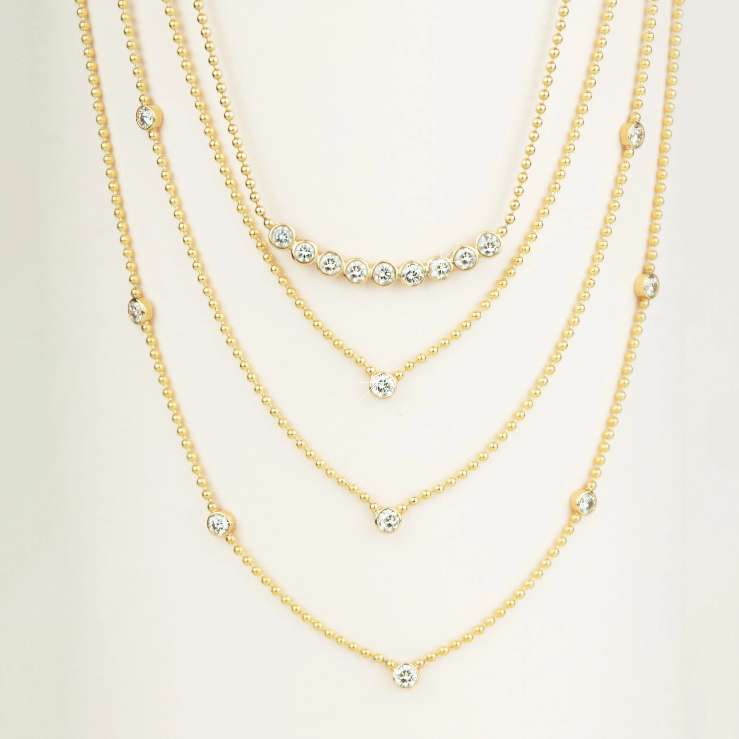 Diamond Arc Layering Necklace