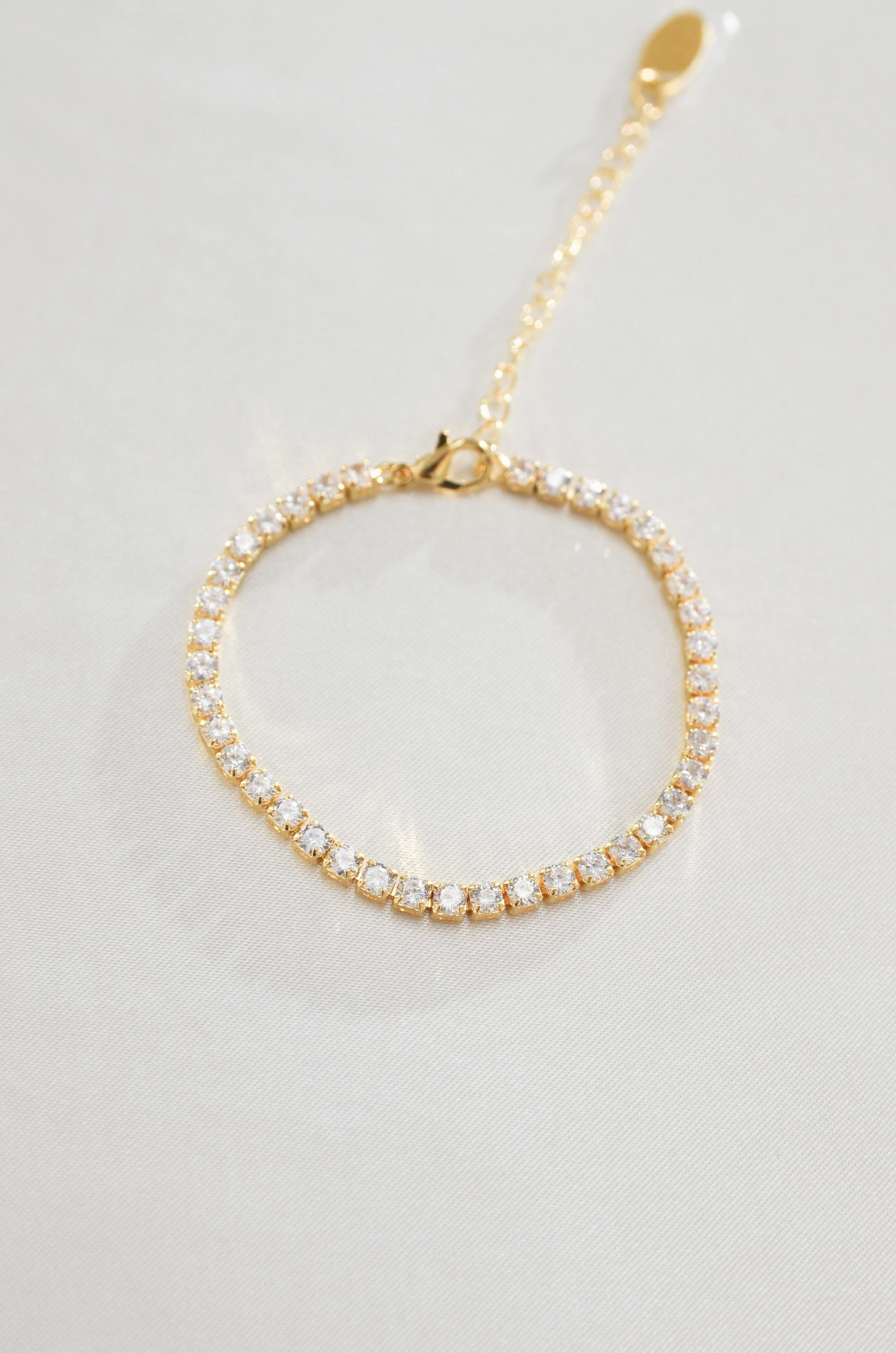 DIAMOND TENNIS BRACELET- GOLD FILLED