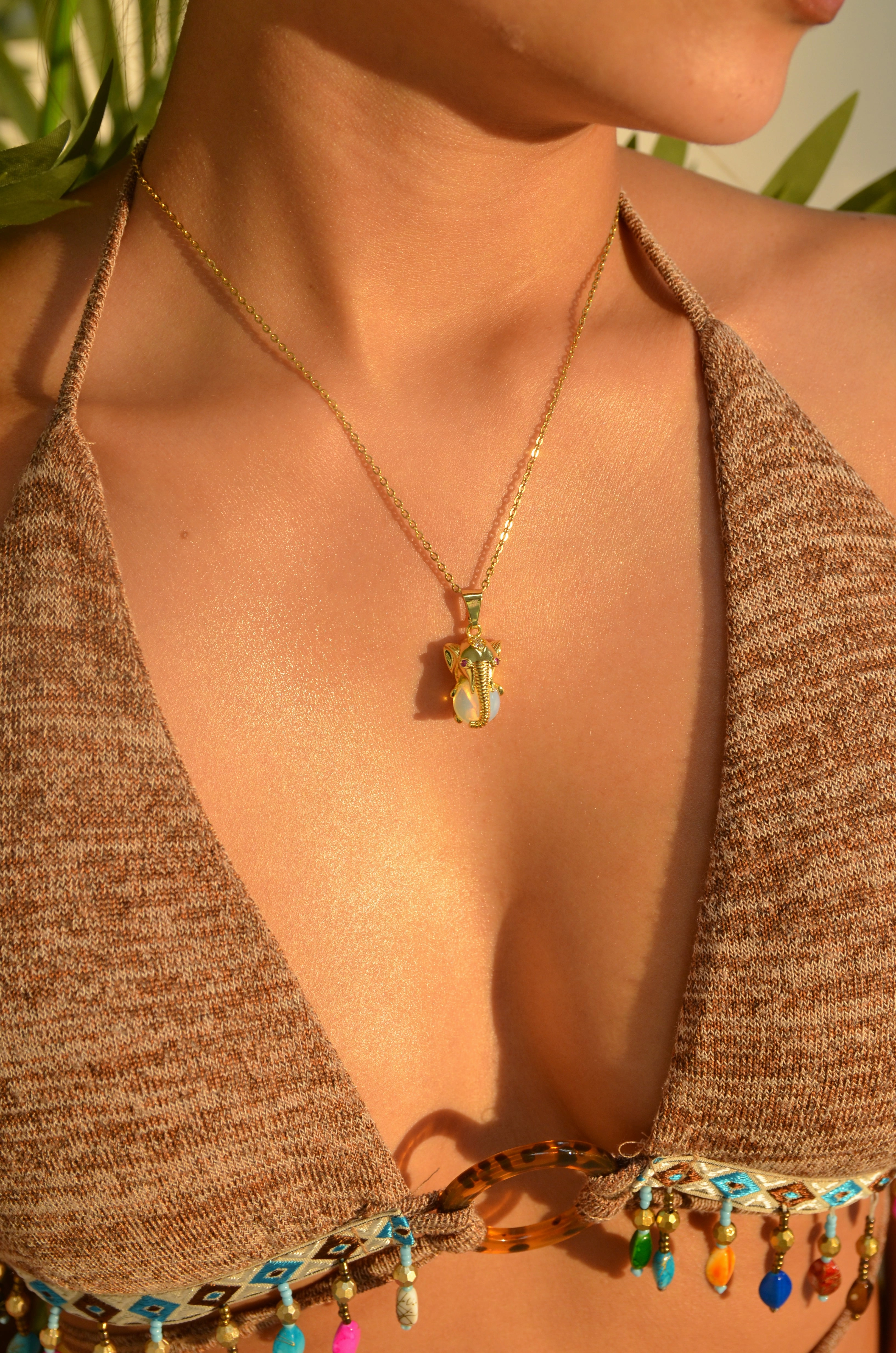 ELEPHANT GOOD LUCK CHARM NECKLACE