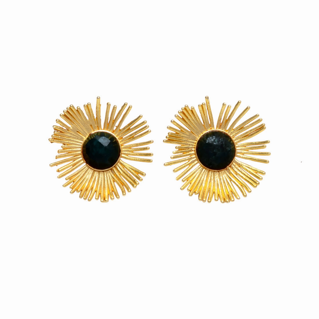 Golden Solstice Stud Earrings