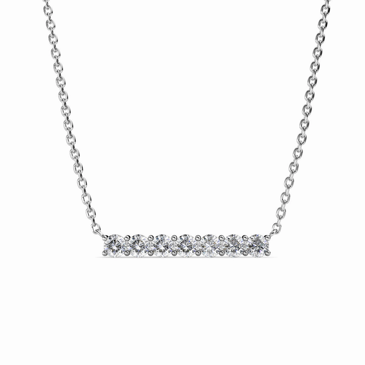 Lynn 18k White Gold Plated Necklace with Swarovski Crystals