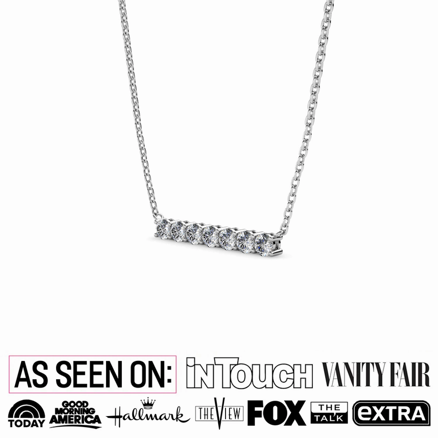 Lynn 18k White Gold Plated Necklace with Swarovski Crystals