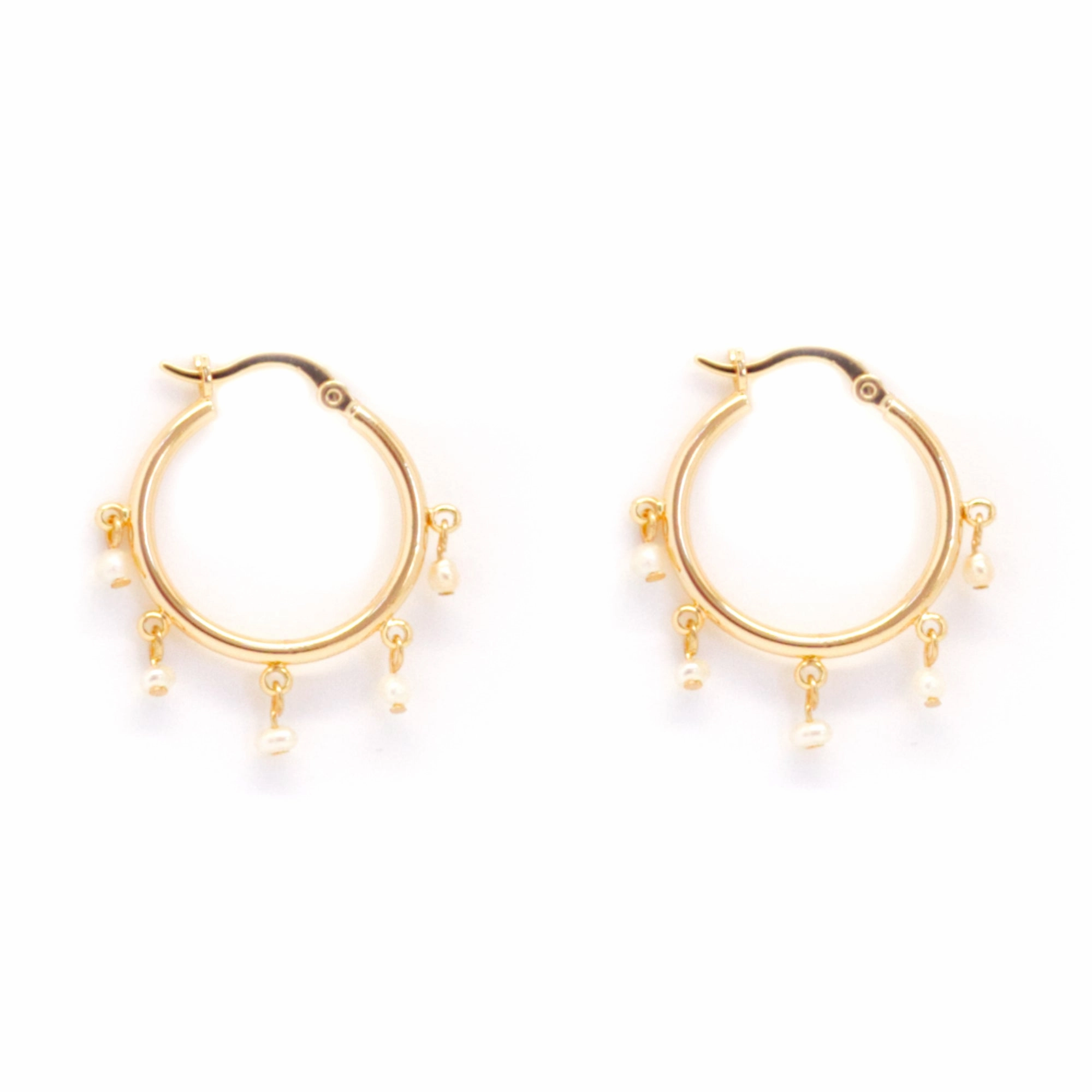 Malibu Mini Hoops  ~ Salty Shells