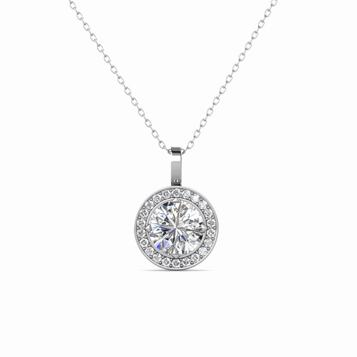 Moissanite by Cate & Chloe Jordan 18k Gold Plated 925 Sterling Silver Necklace 0.8tcw