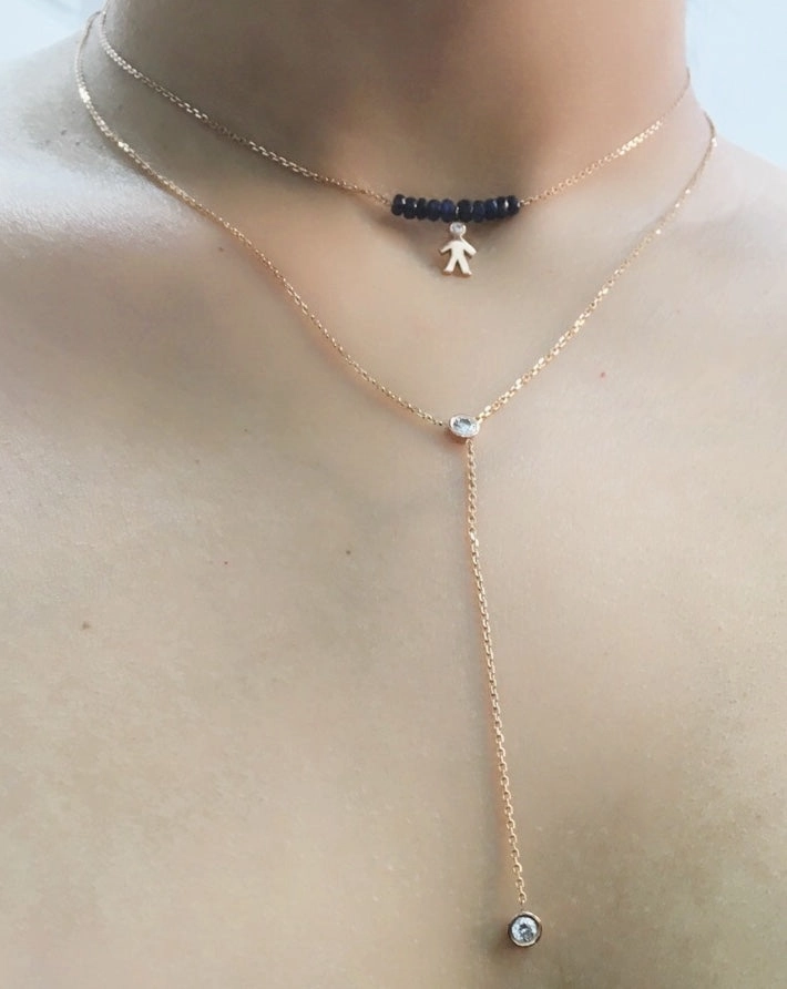 Mom 14k Diamond & Gemstone Chocker