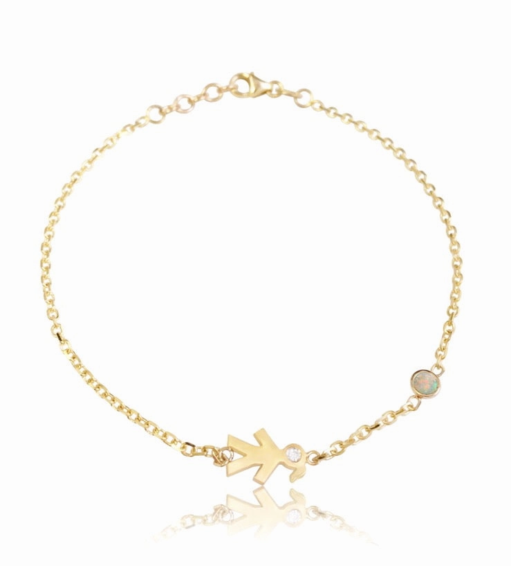 Mom 14k Diamond Bracelet
