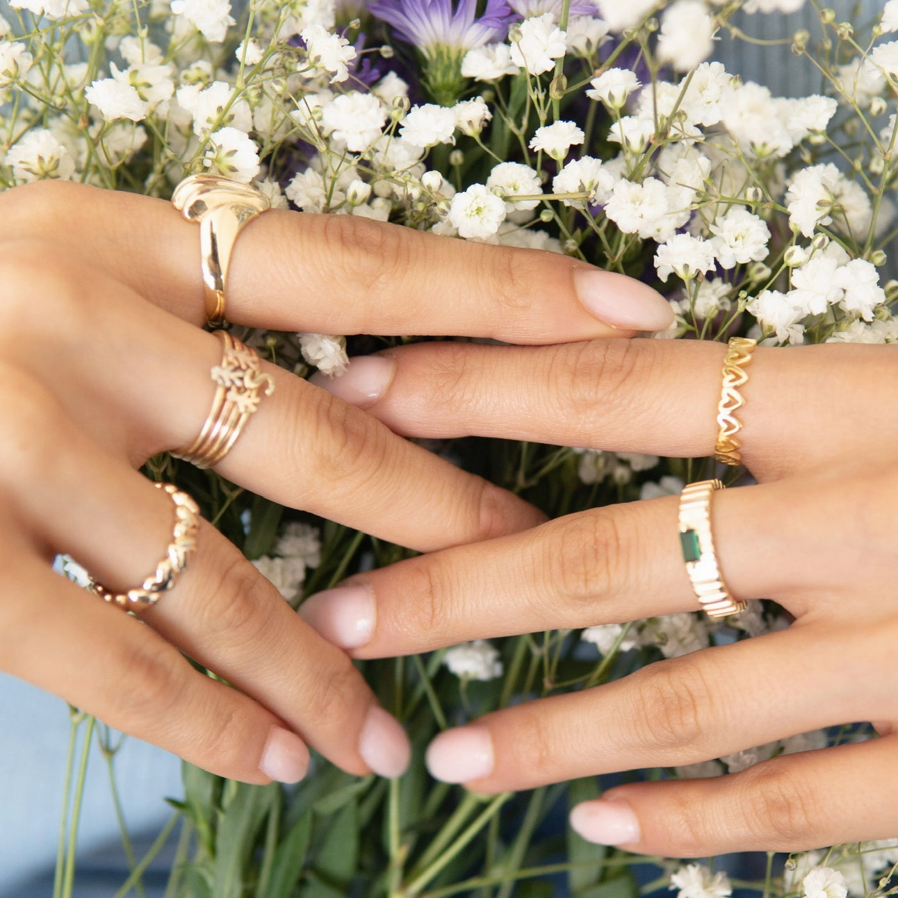 Mom 14K Diamond Mini Stackable Ring