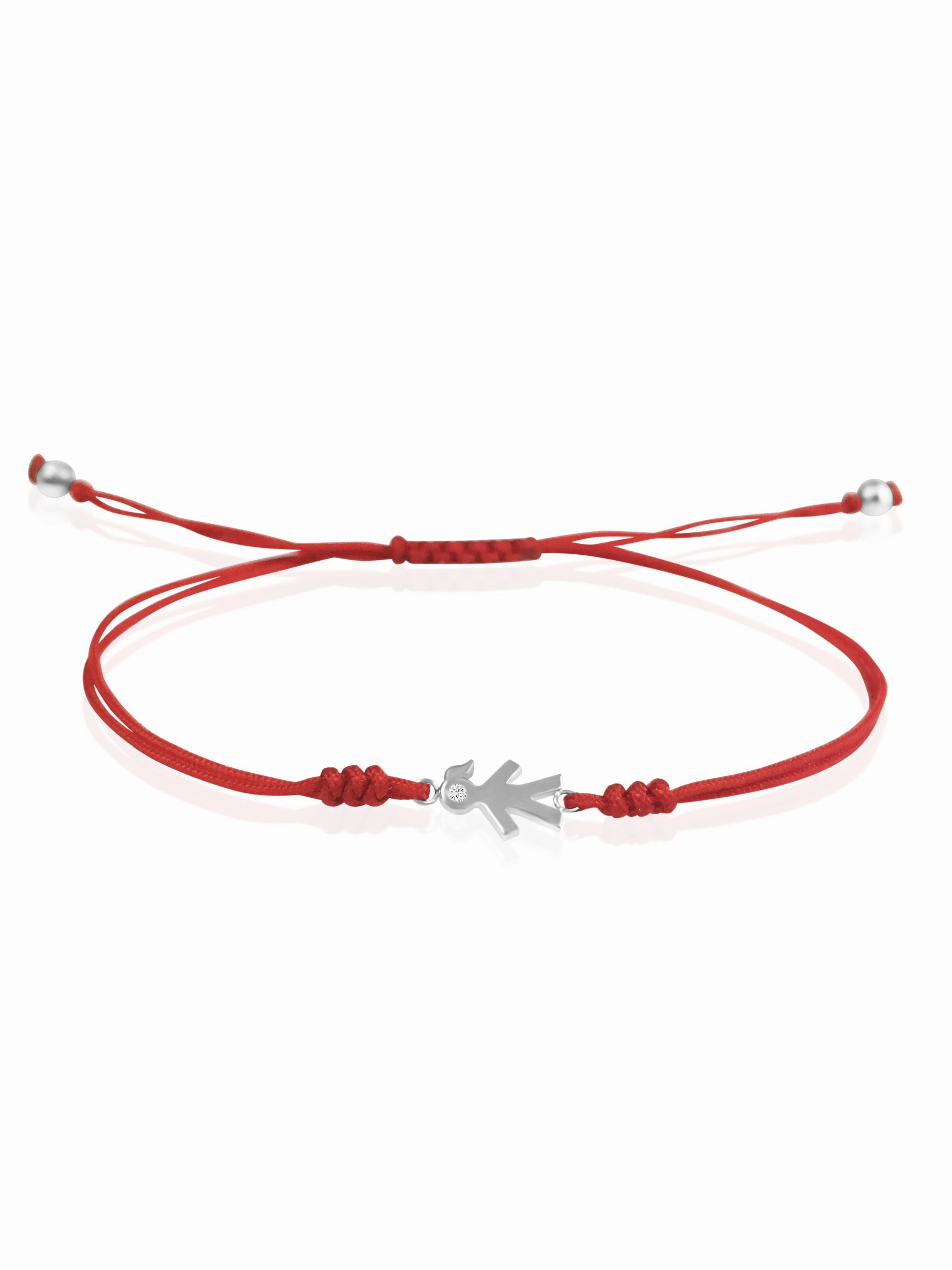 Mom Macrame 14k Gold Diamond Bracelet