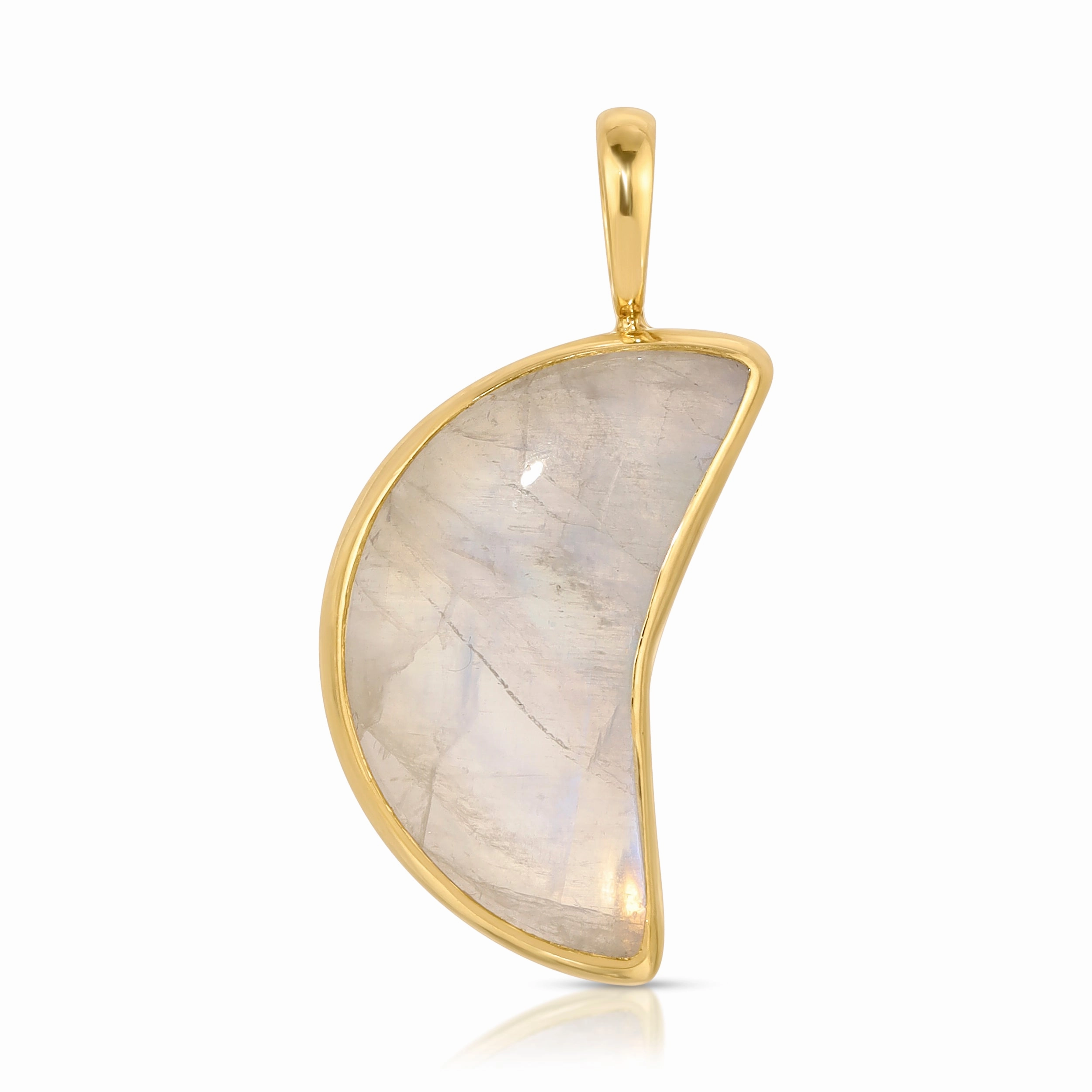 Moonstone Crescent Charm