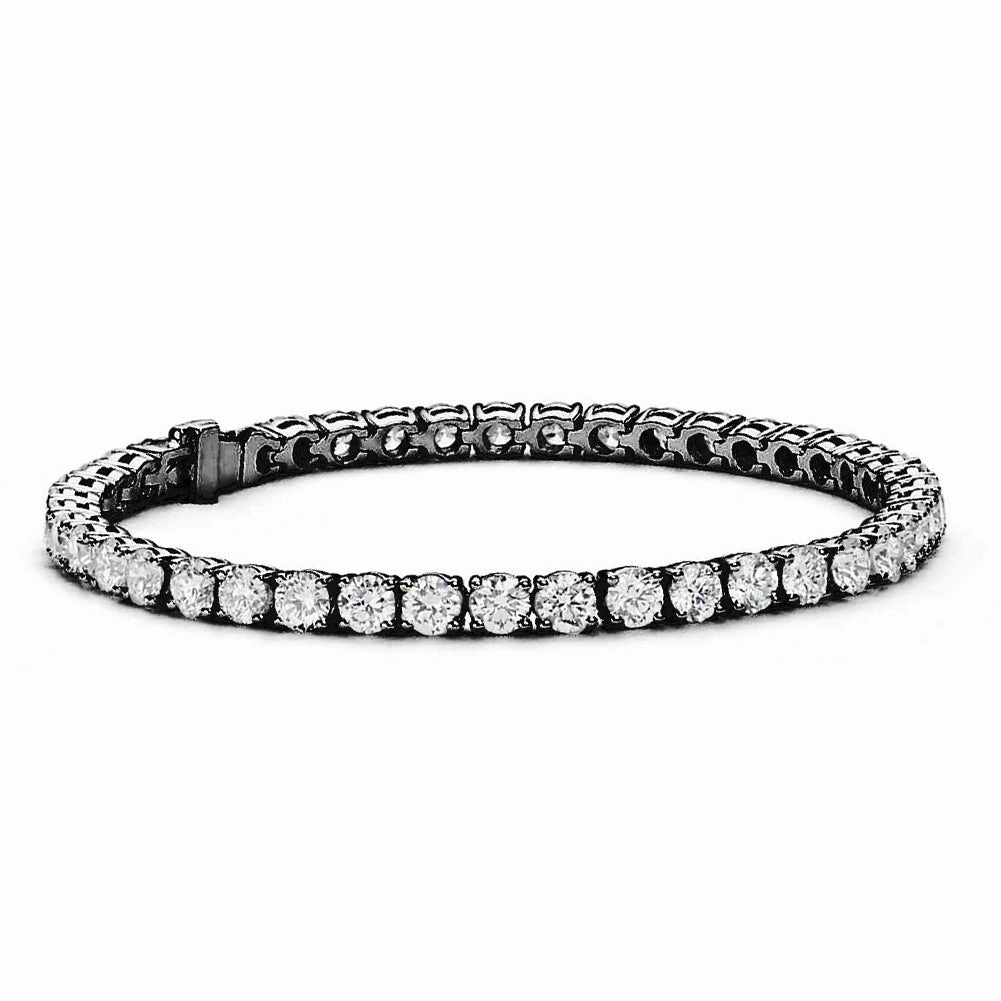 Olivia 18k White Gold Plated Tennis Bracelet with Simulated Diamond Crystals  Final Sale