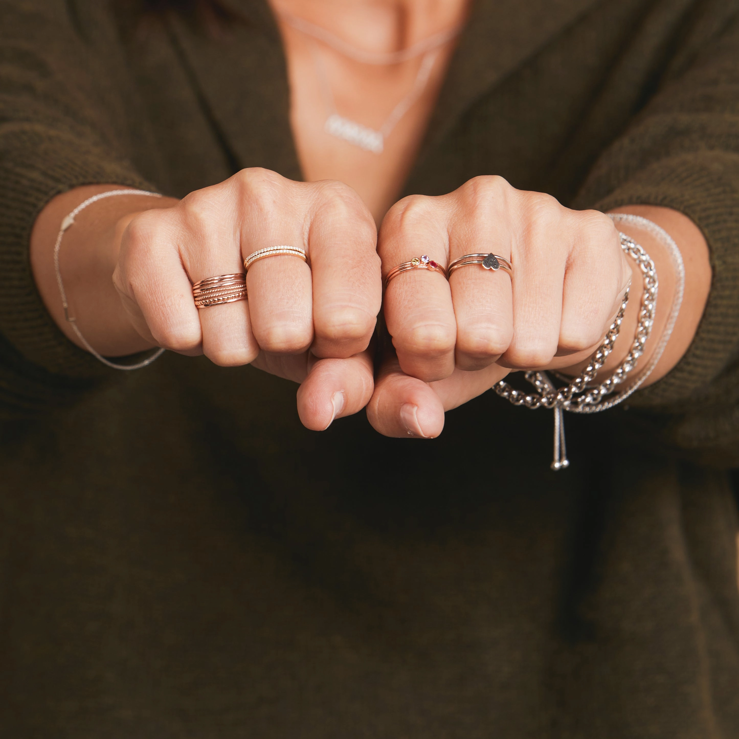 Pav Diamond Ring