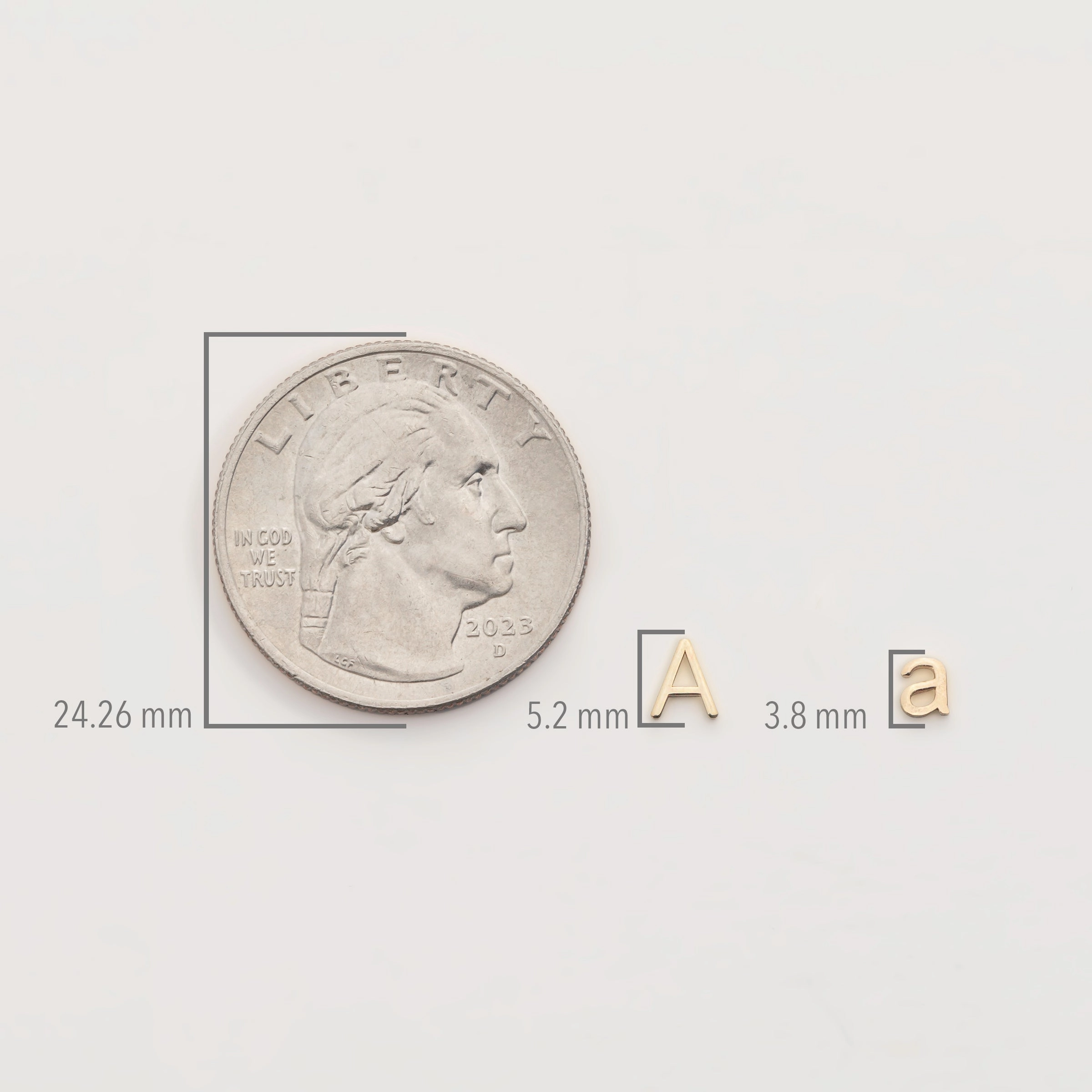 Petite Letter Charm