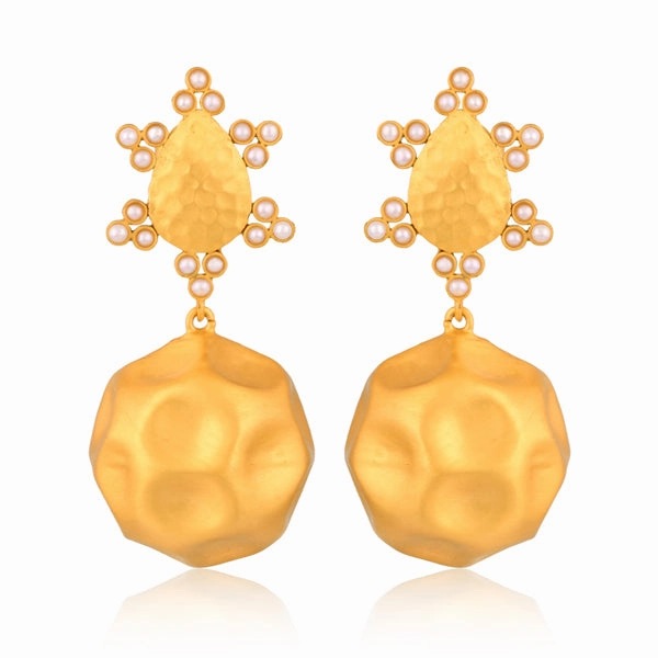Playa del Sol Drop Earrings - Pearl