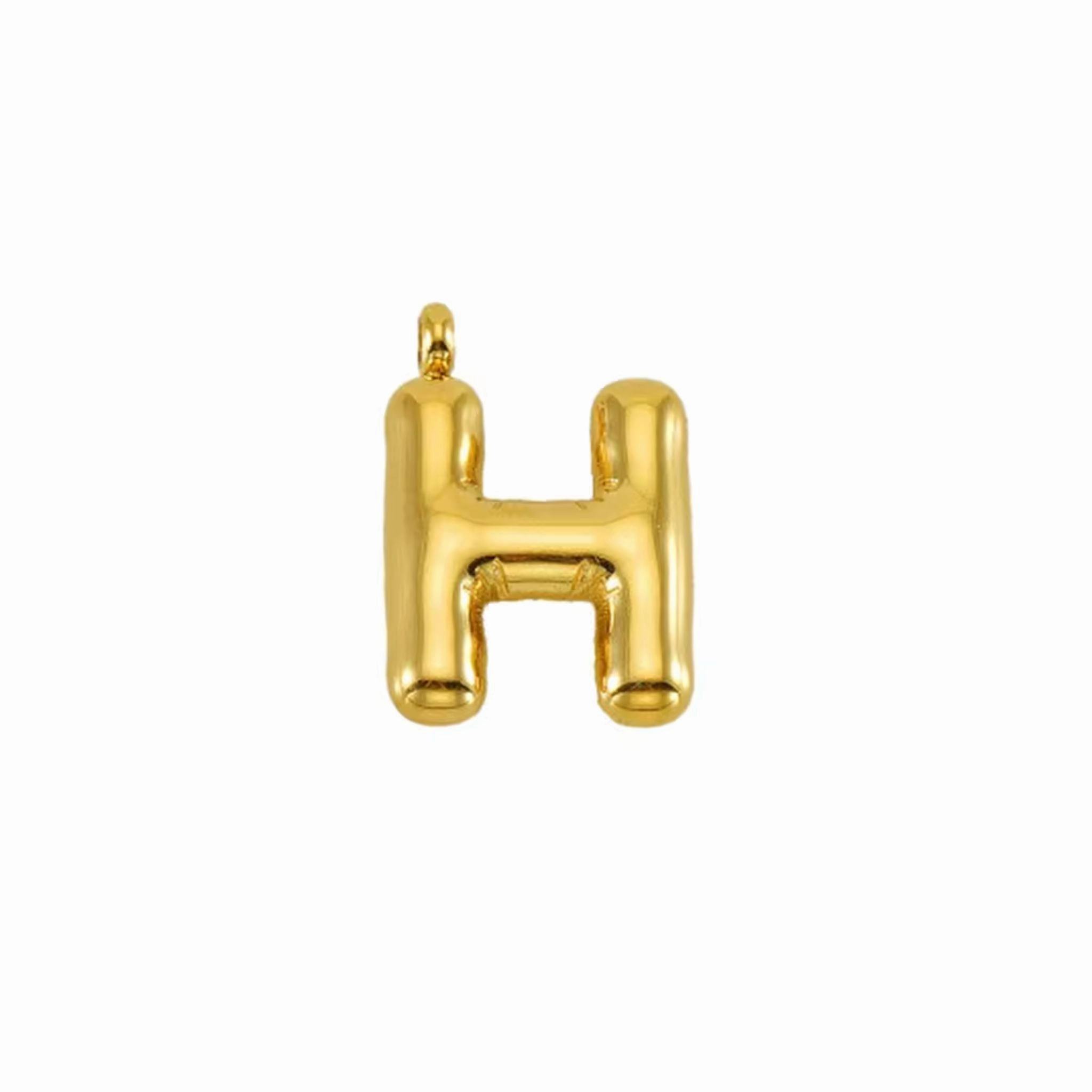 Puffy Gold Letter Pendant (A-Z)