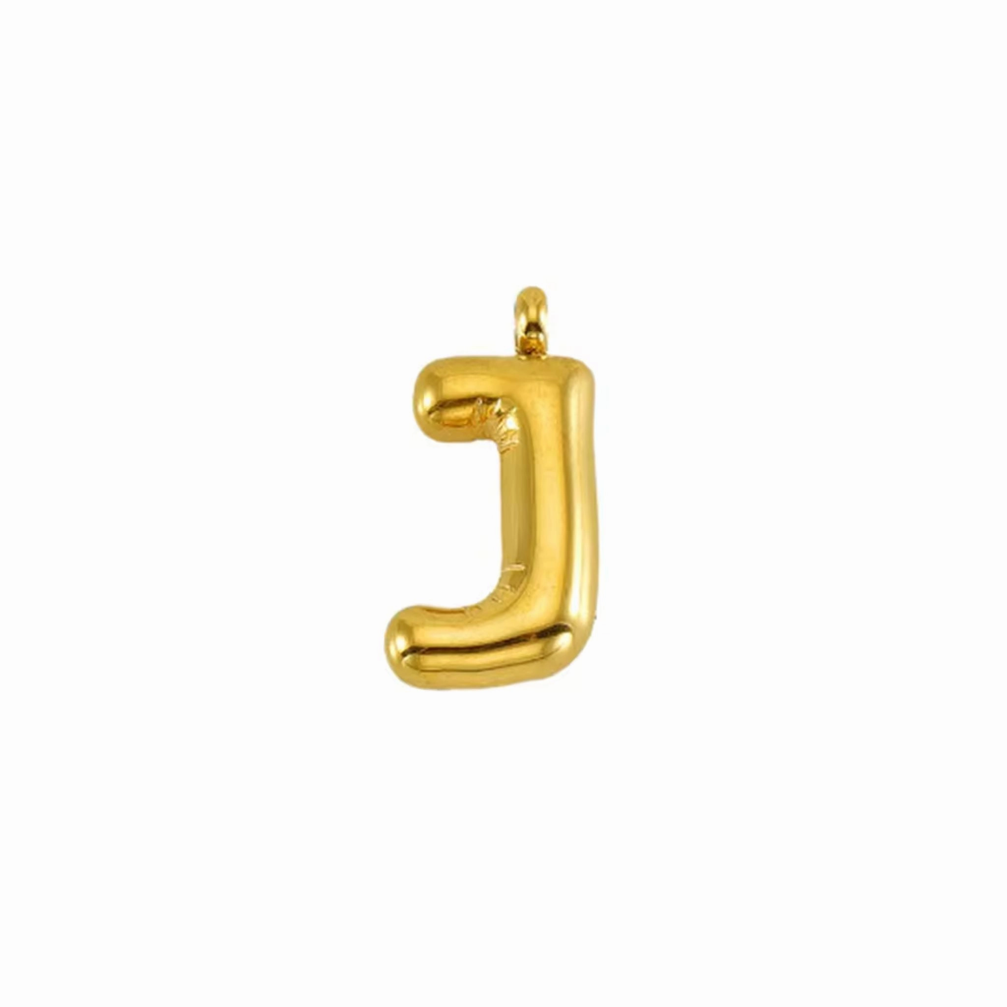 Puffy Gold Letter Pendant (A-Z)
