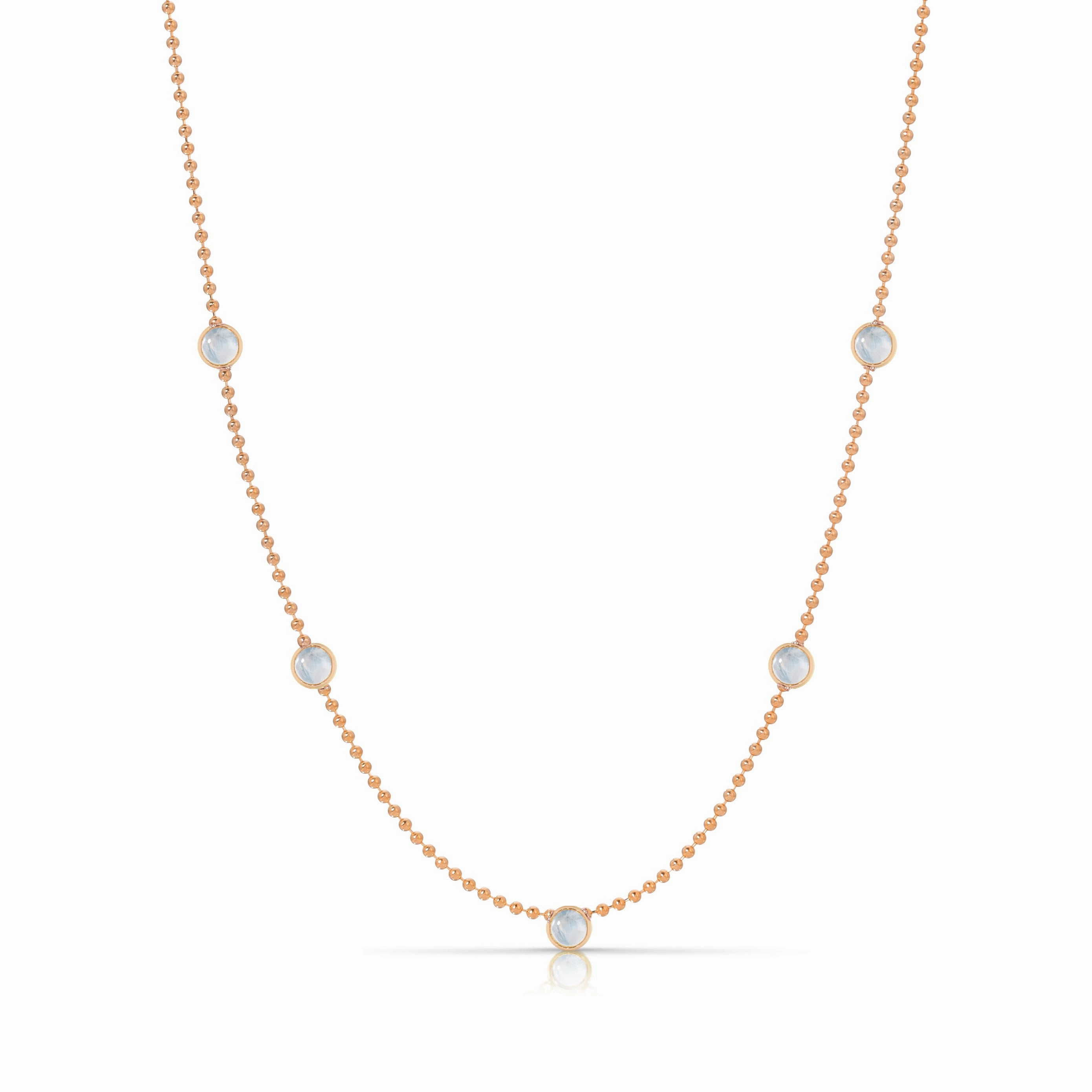 Quintet Birthstone Layering Necklace - Rose Gold
