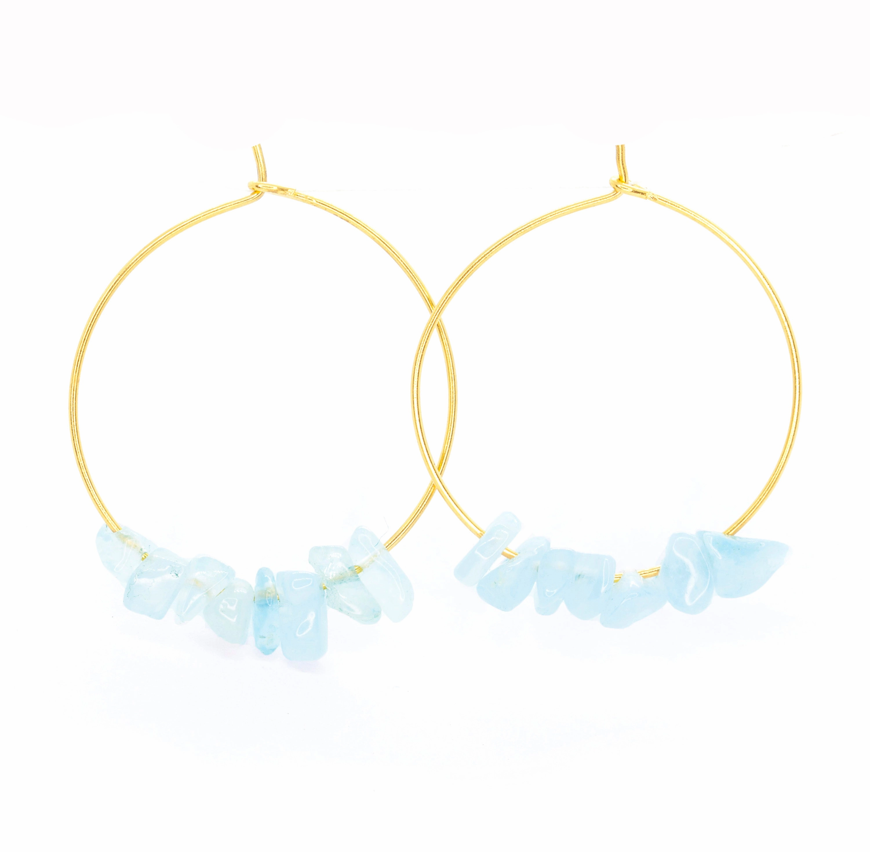 Rock Candy ~ Aquamarine Hoops