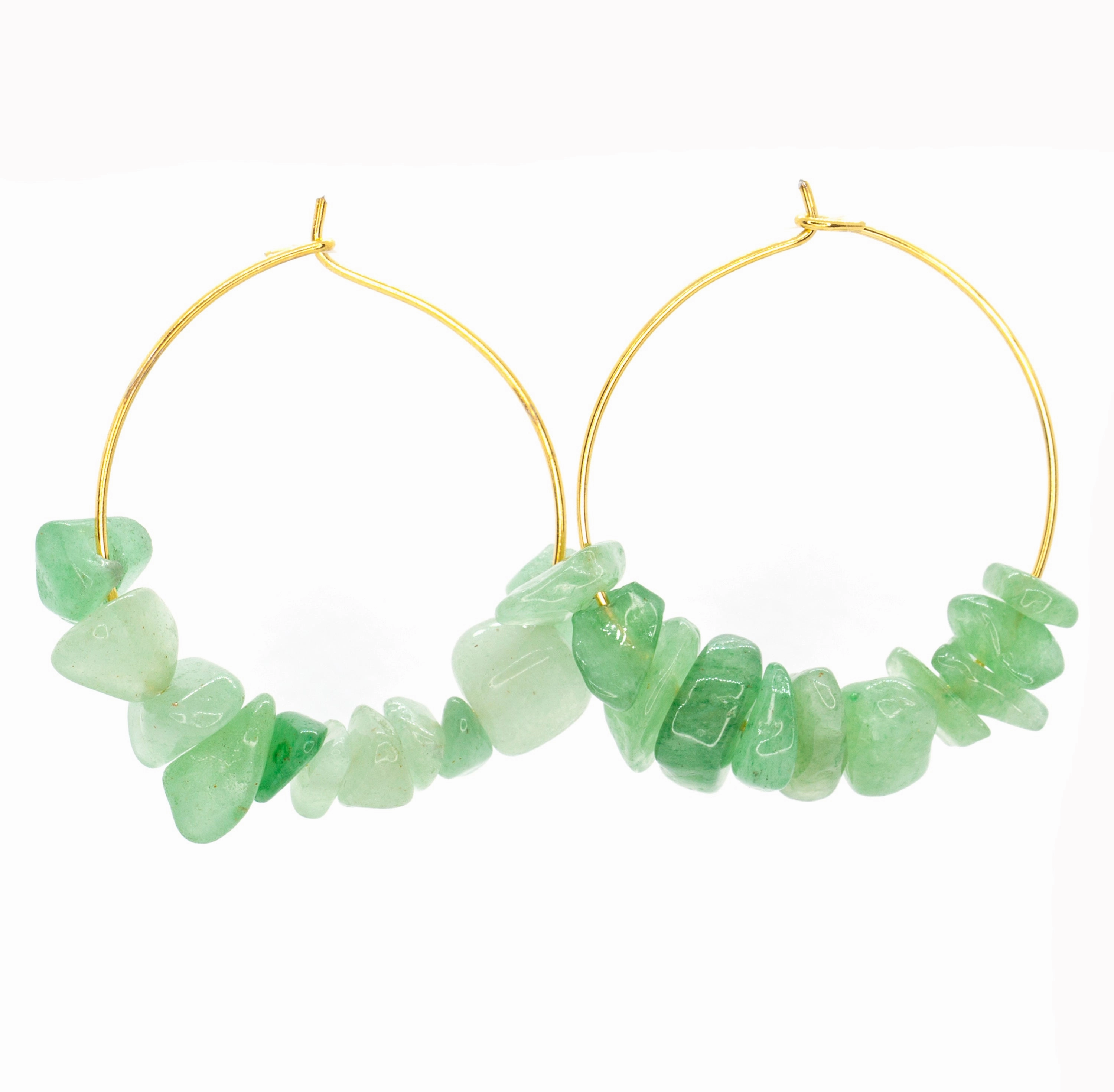 Rock Candy ~ Green Jade Hoops