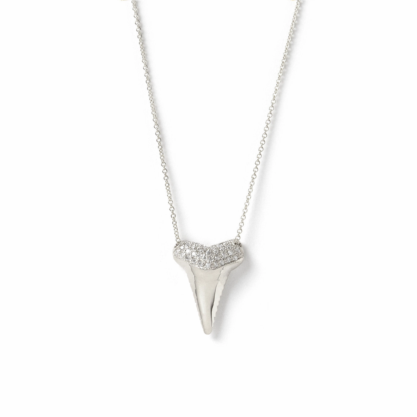 Sharktooth Necklace with Pav Top