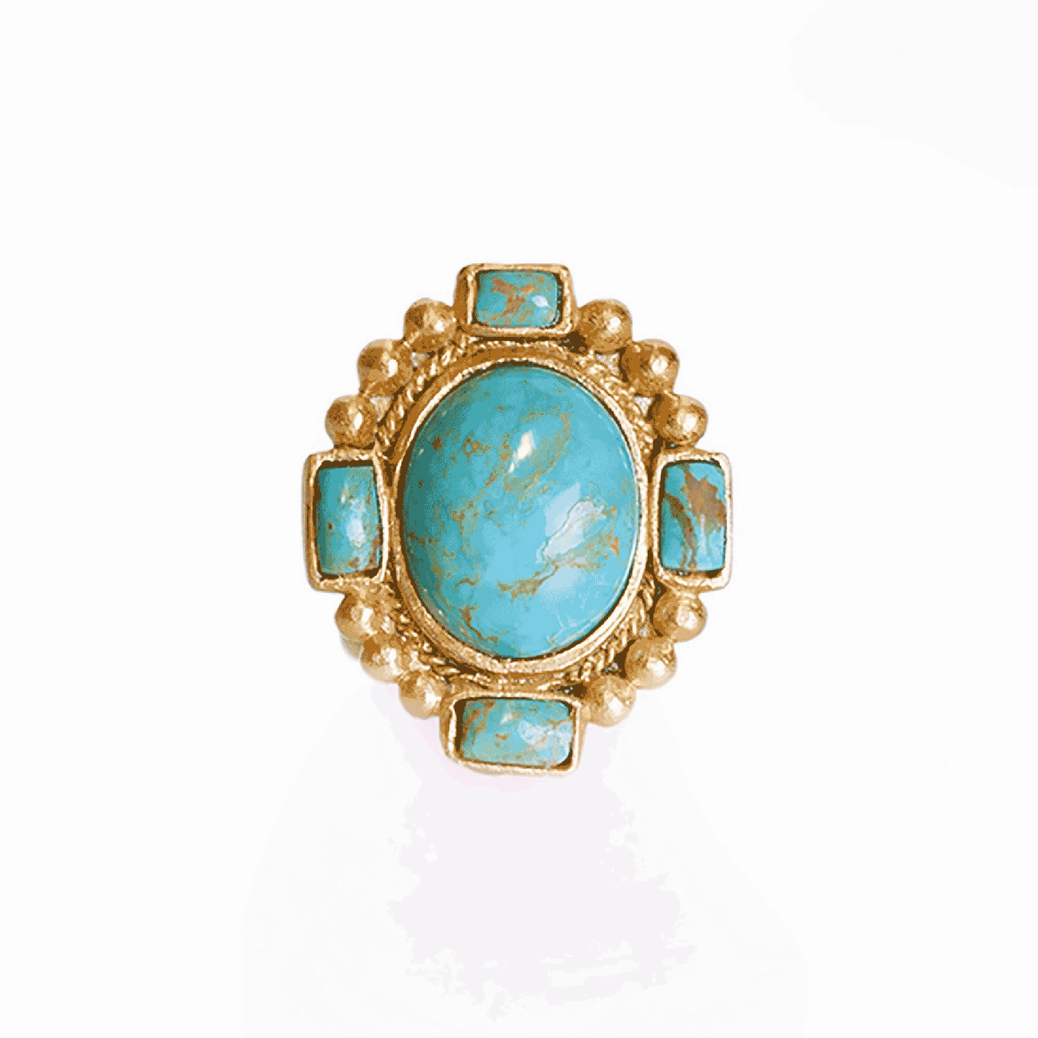 Southwestern Statement Ring - Turquoise