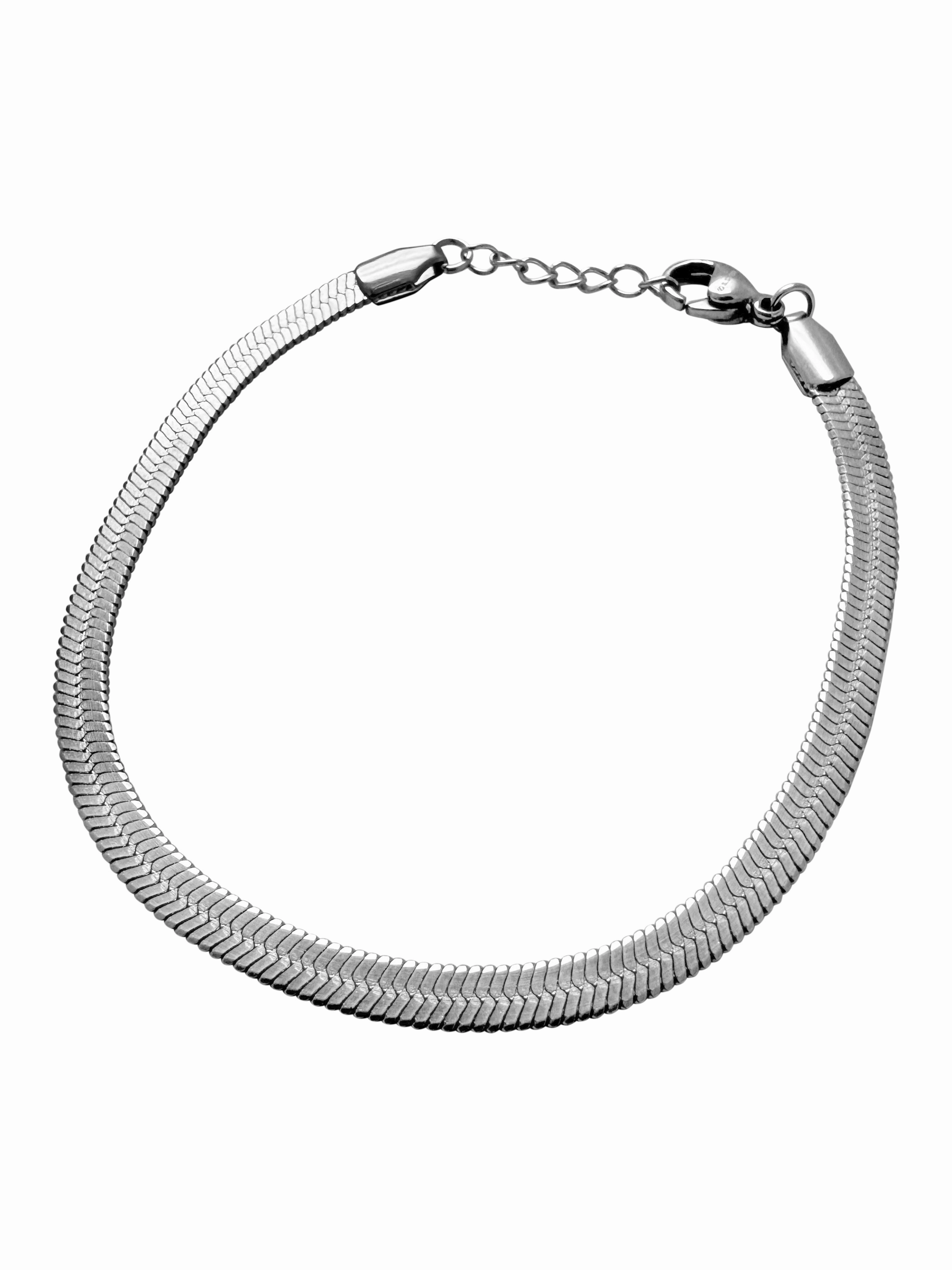 Sterling Silver Herringbone Bracelet