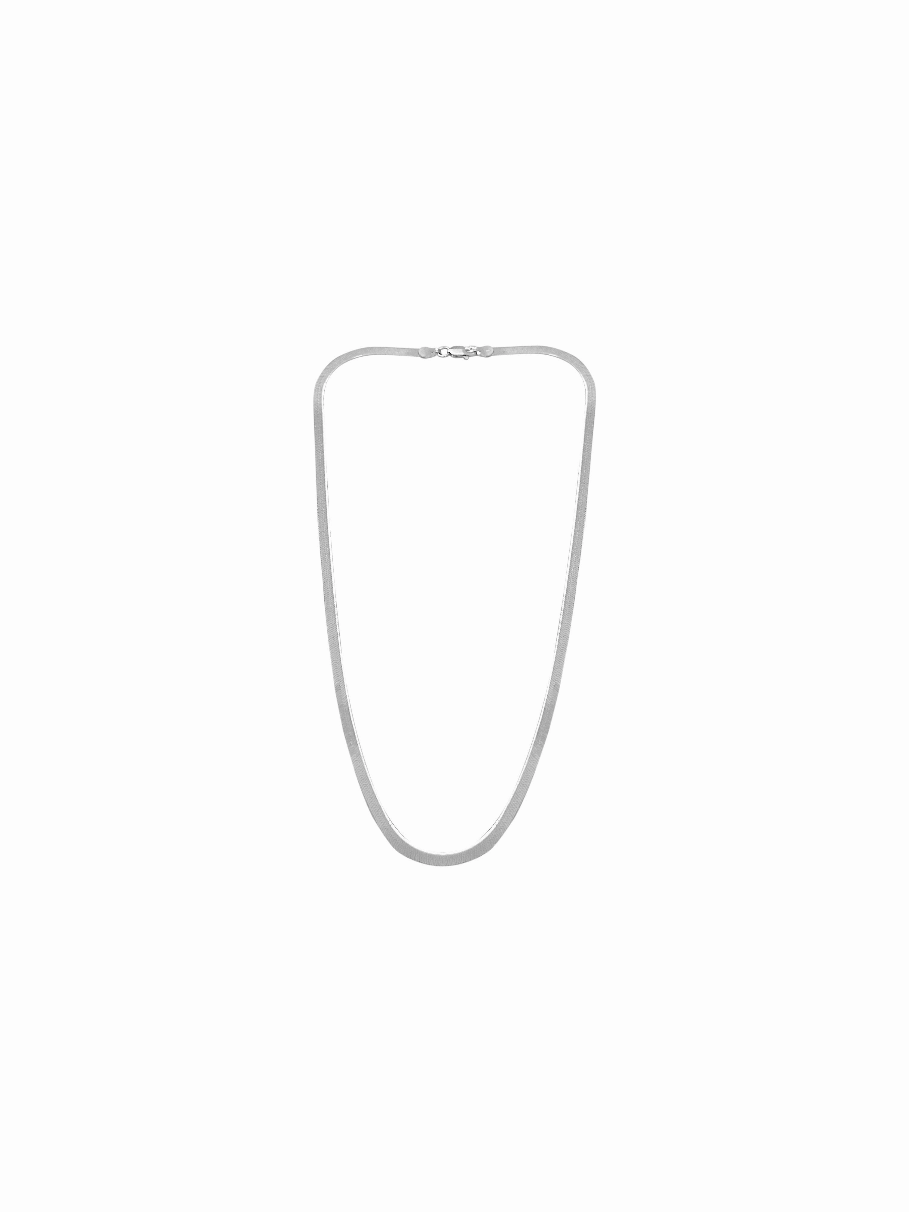 Sterling Silver Herringbone Necklace