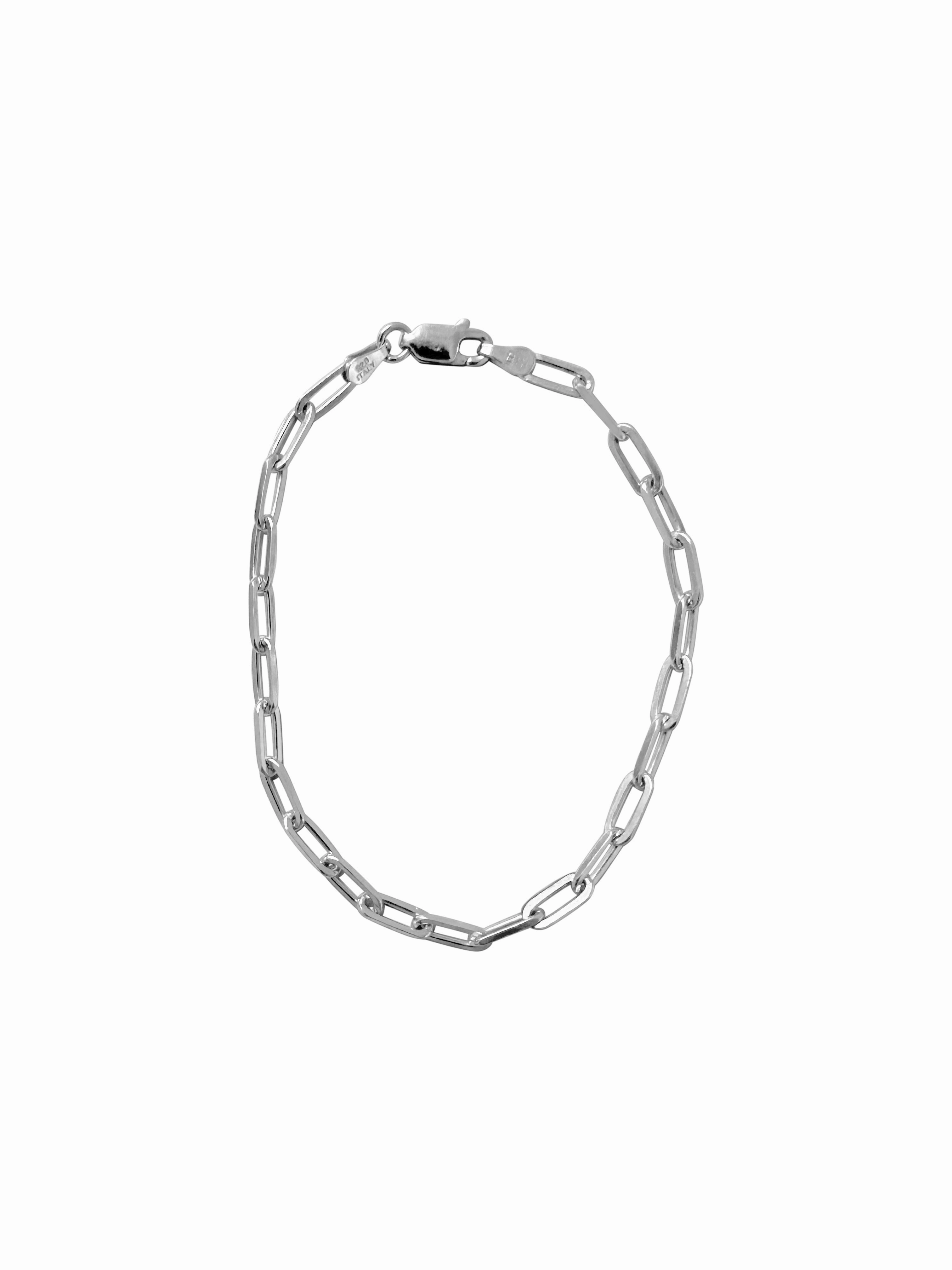 Sterling Silver Paper Clip Bracelet
