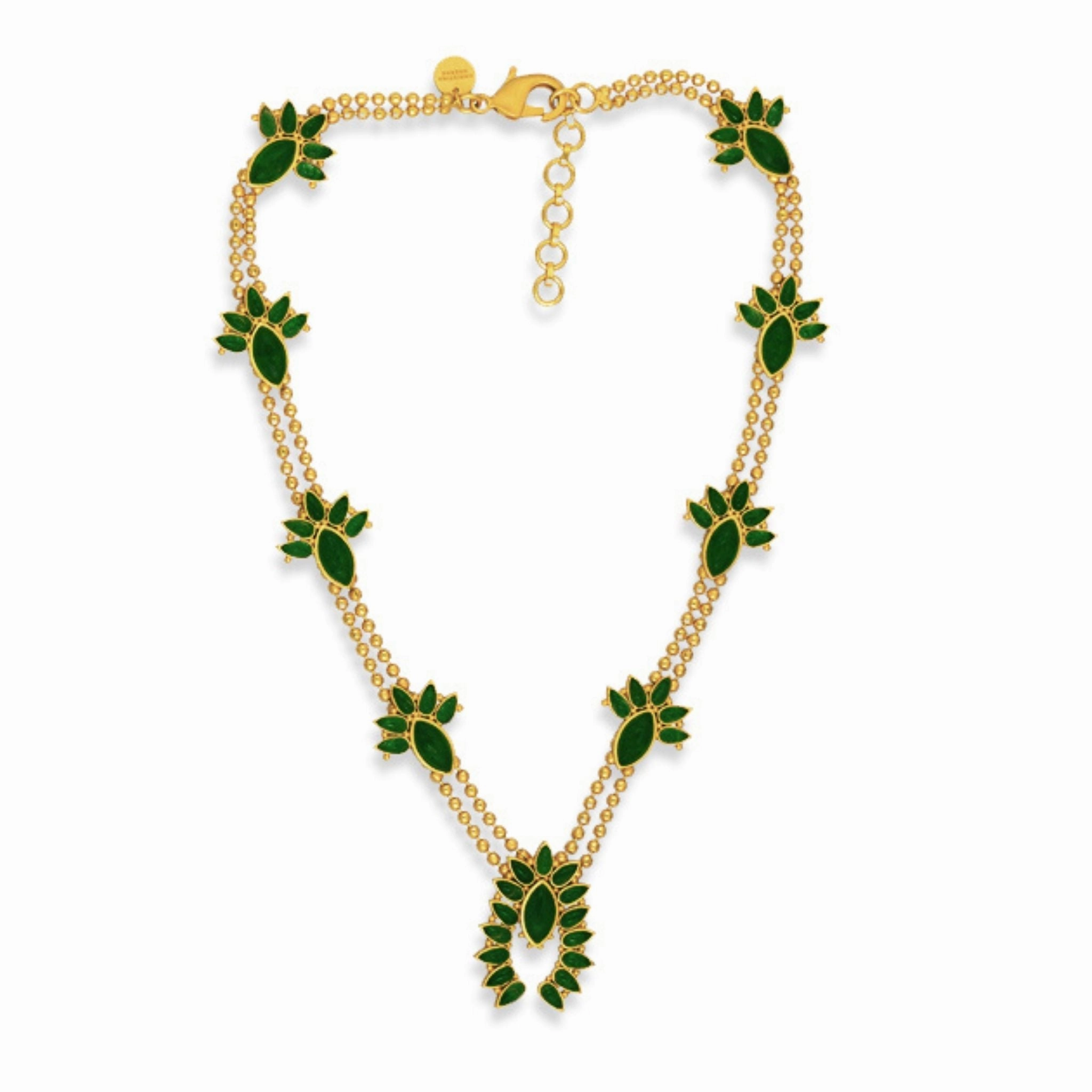 Sweet Squash Blossom Necklace - Green Strawberry Quartz