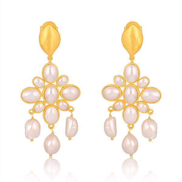 Swept Away Drop Earrings - Pearl