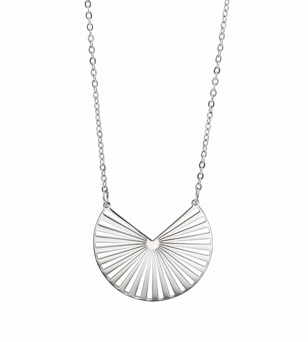 Taylor 18k White Gold Plated Stainless Steel Necklace  Final Sale