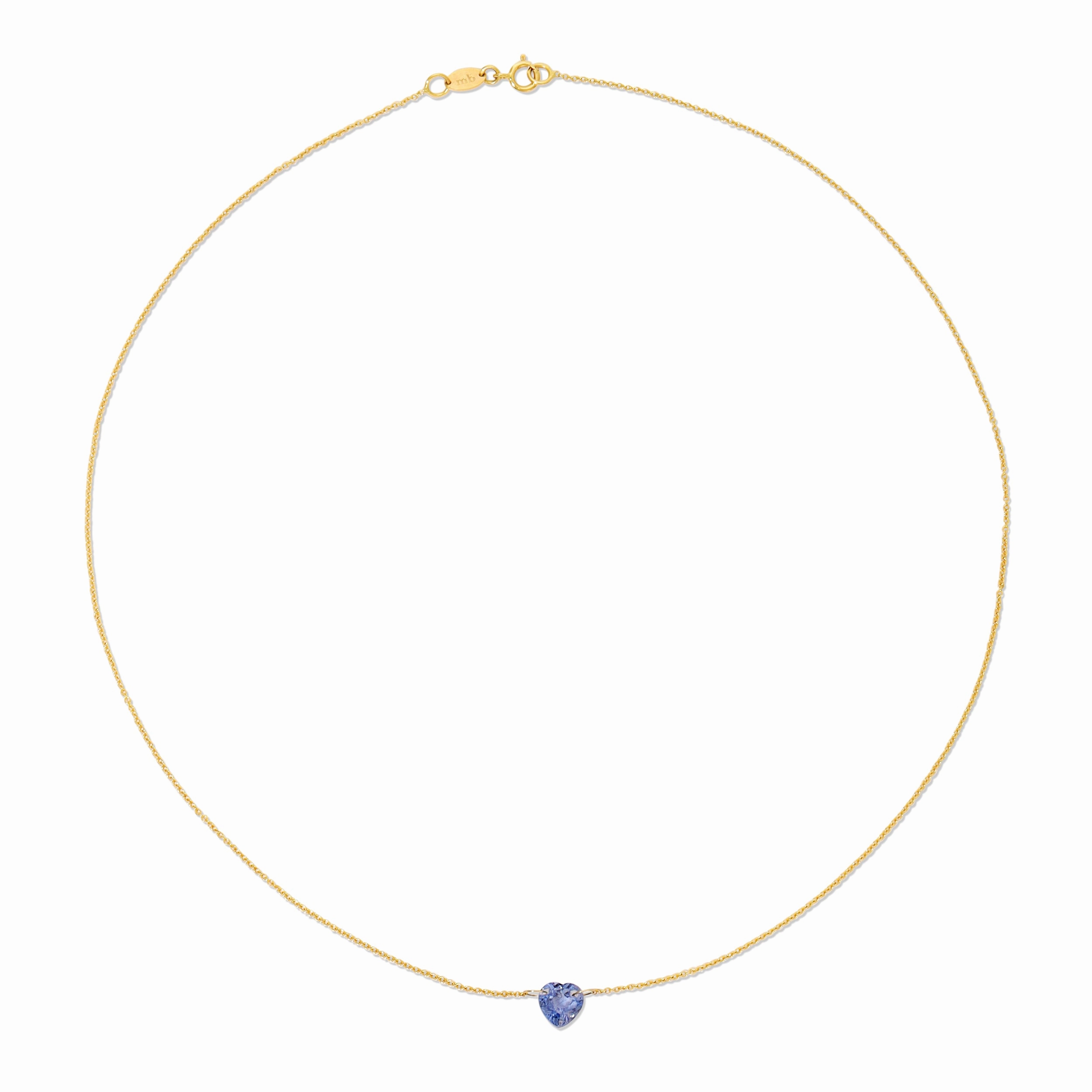 The Sweetheart Necklace - Blue Sapphire