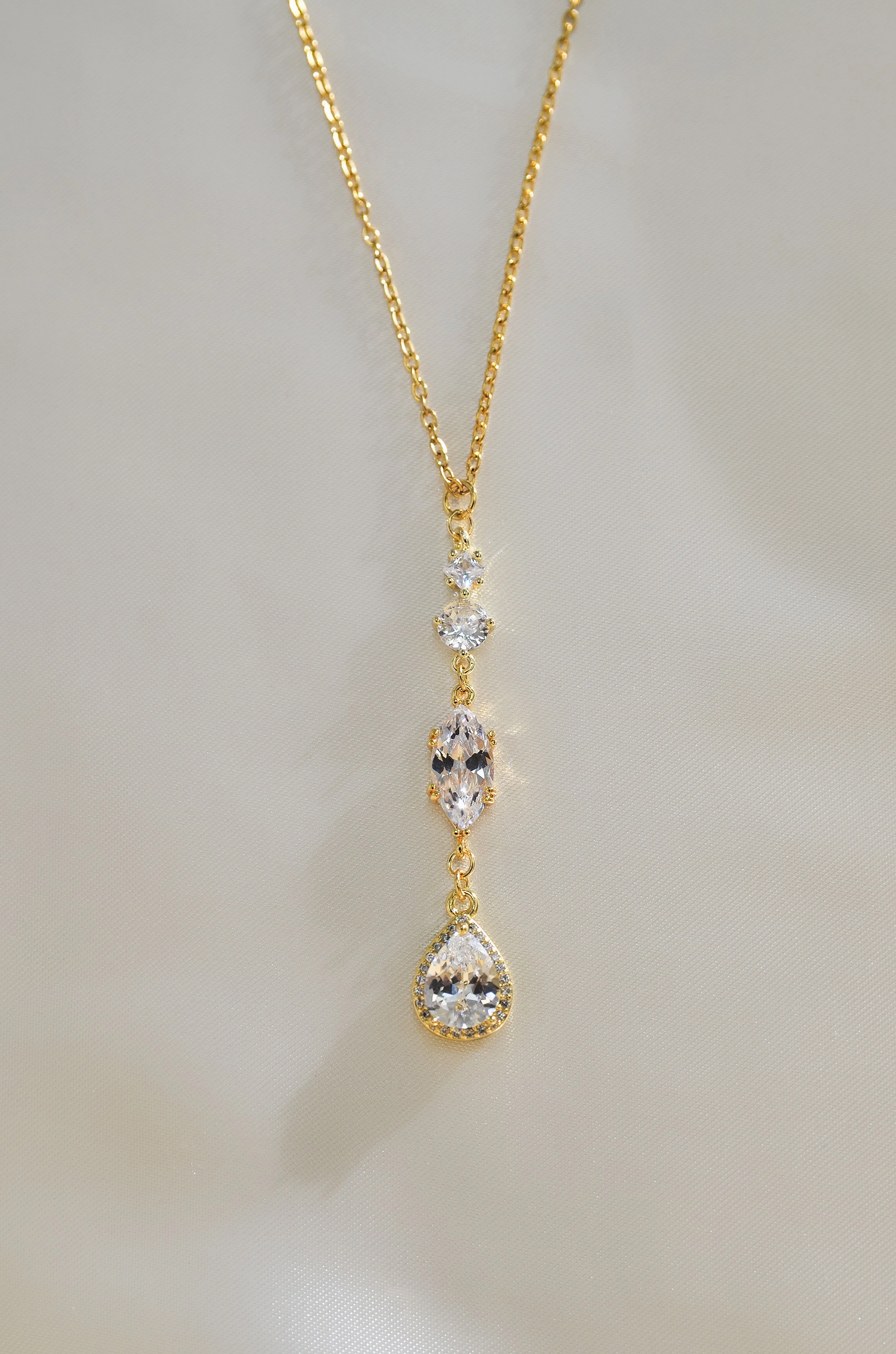 VINTAGE FILIPINIANA DIAMOND DROP NECKLACE