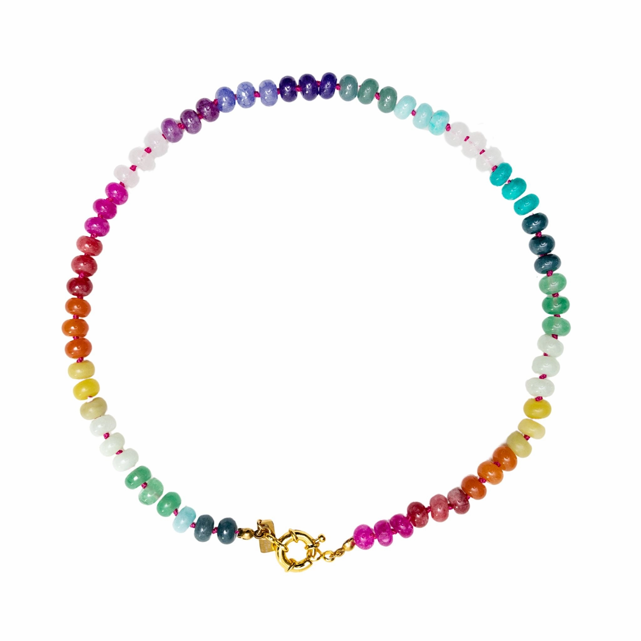 Wild at Heart Knotted Multicolor Beaded Necklace