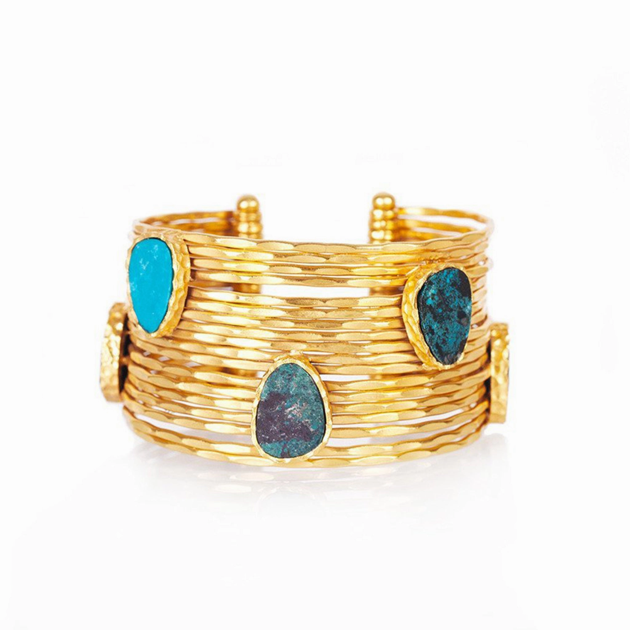 Wire Stackable Cuff - Turquoise